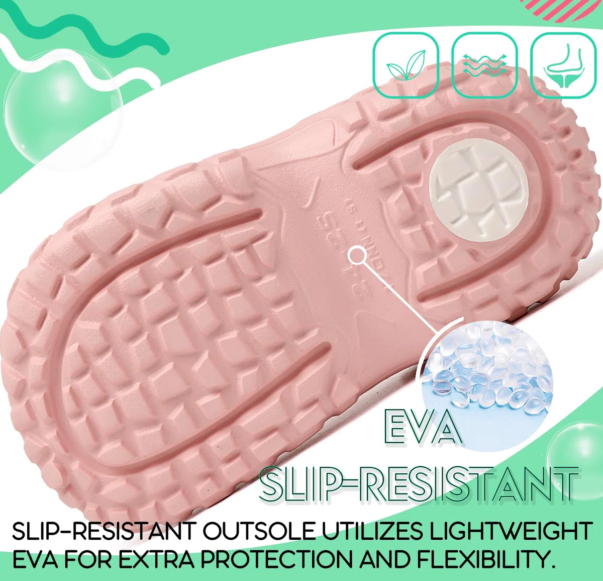 Zoccoli e Sabot Unisex-Bambini e Ragazzi Soletta Amovibile in Eva Leggeri Impermeabili Ciabatte Piscina Antiscivolo con Cinturino Regolabile per Ragazze Taglia EU 24-38