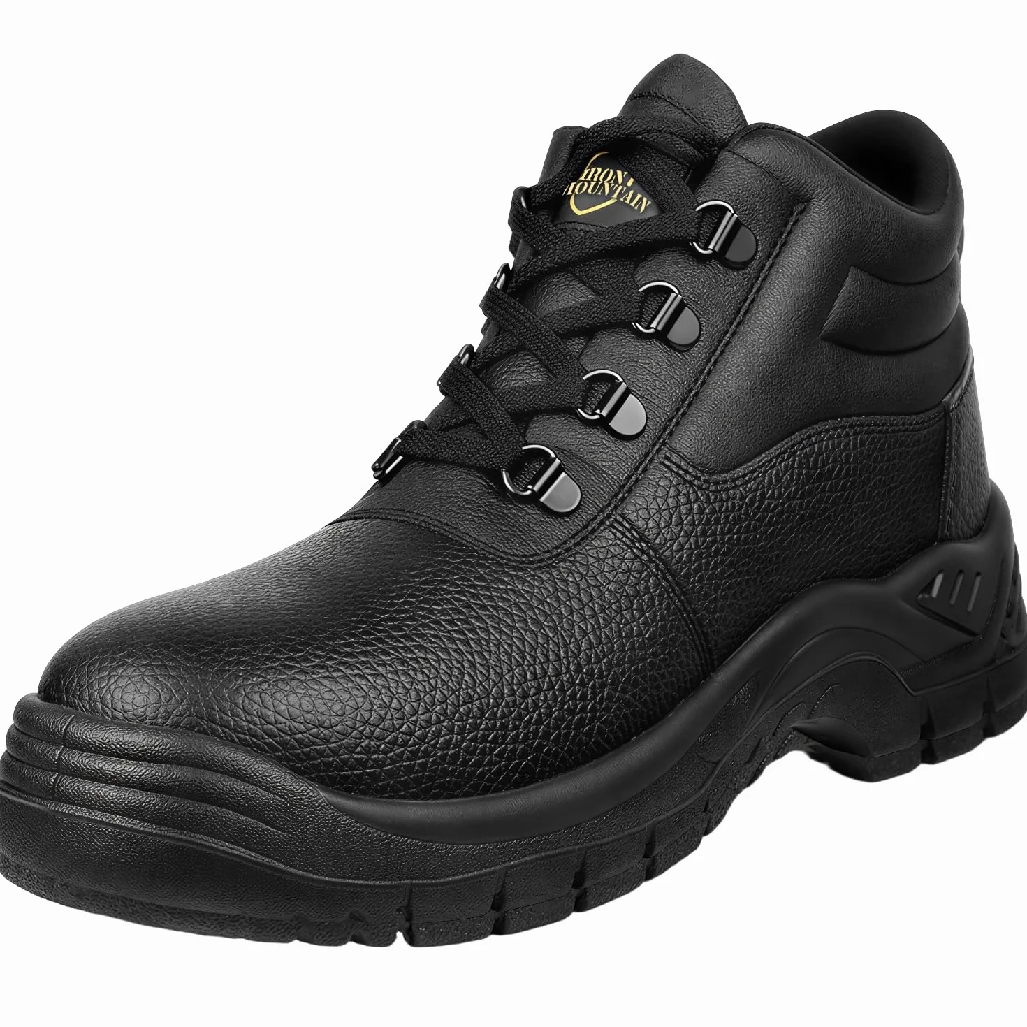 Iron Mountain Stivali Antinfortunistici S3 SRC Unisex – Scarpe da Lavoro in Pelle con Puntale Acciaio, Antiperforazione, Impermeabili, Antiscivolo (UK 10 / EU 44)