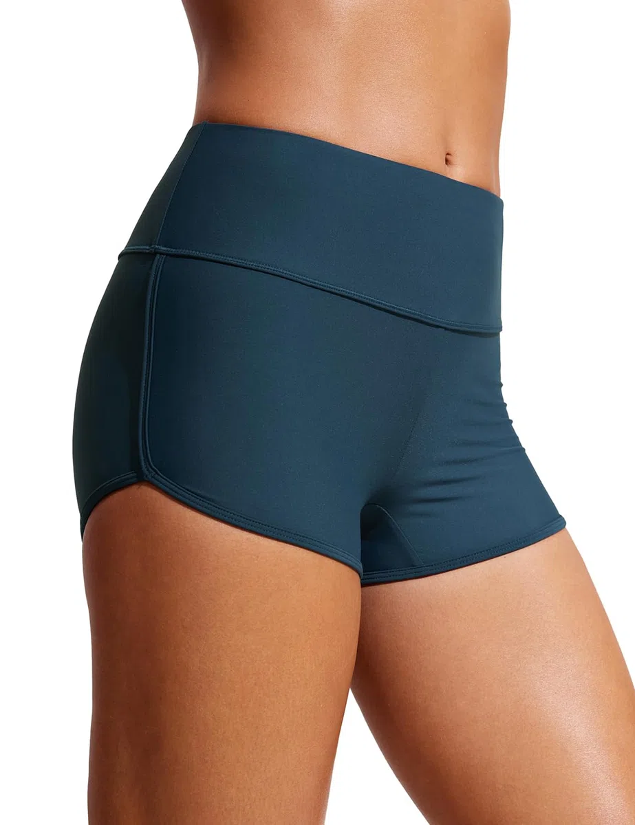 CRZ YOGA Da Donna Pantaloncini da Bagno da 7.6 cm - Shorts da Surf a Vita Alta Asciugatura Veloce Vestito da Bagno Ragazzo Delfino