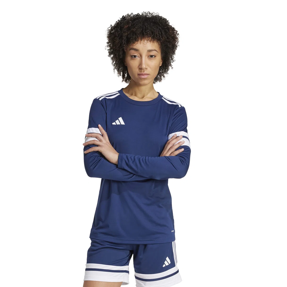 adidas Donna Squadra25 Jersey Long Sleeve Shirt, Team Navy Blue 2/White, S