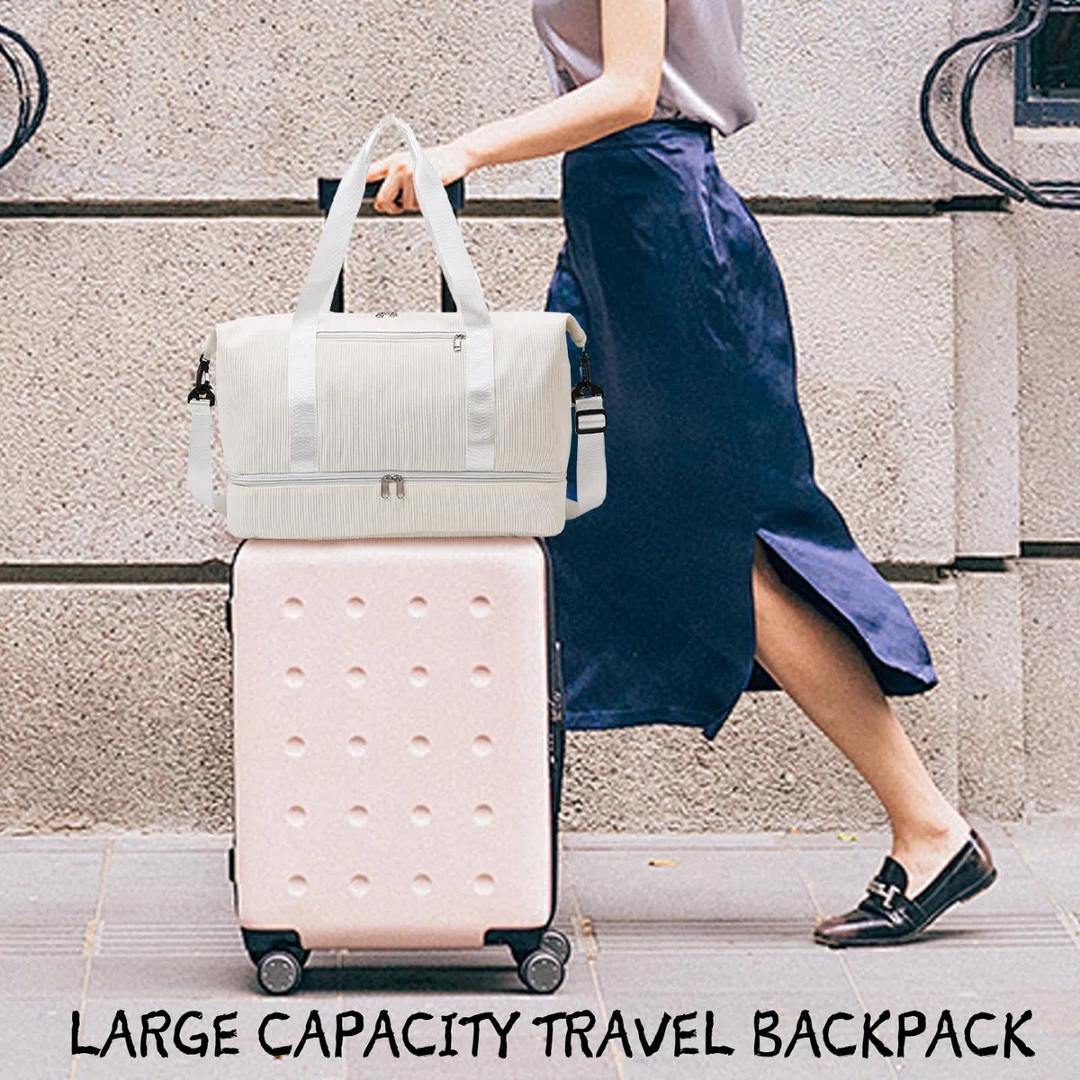 YOUYIKE Borsone da Viaggio Donna Borsa 40x30x20 con 2 Pezzi Borse per Scarpe Scomparto Scarpe Viaggio Pieghevole Separazione a Secco e a Umido Borsa Piscina Palestra Weekend Aereo Bagaglio Sportiva | borsa da viaggio 40l