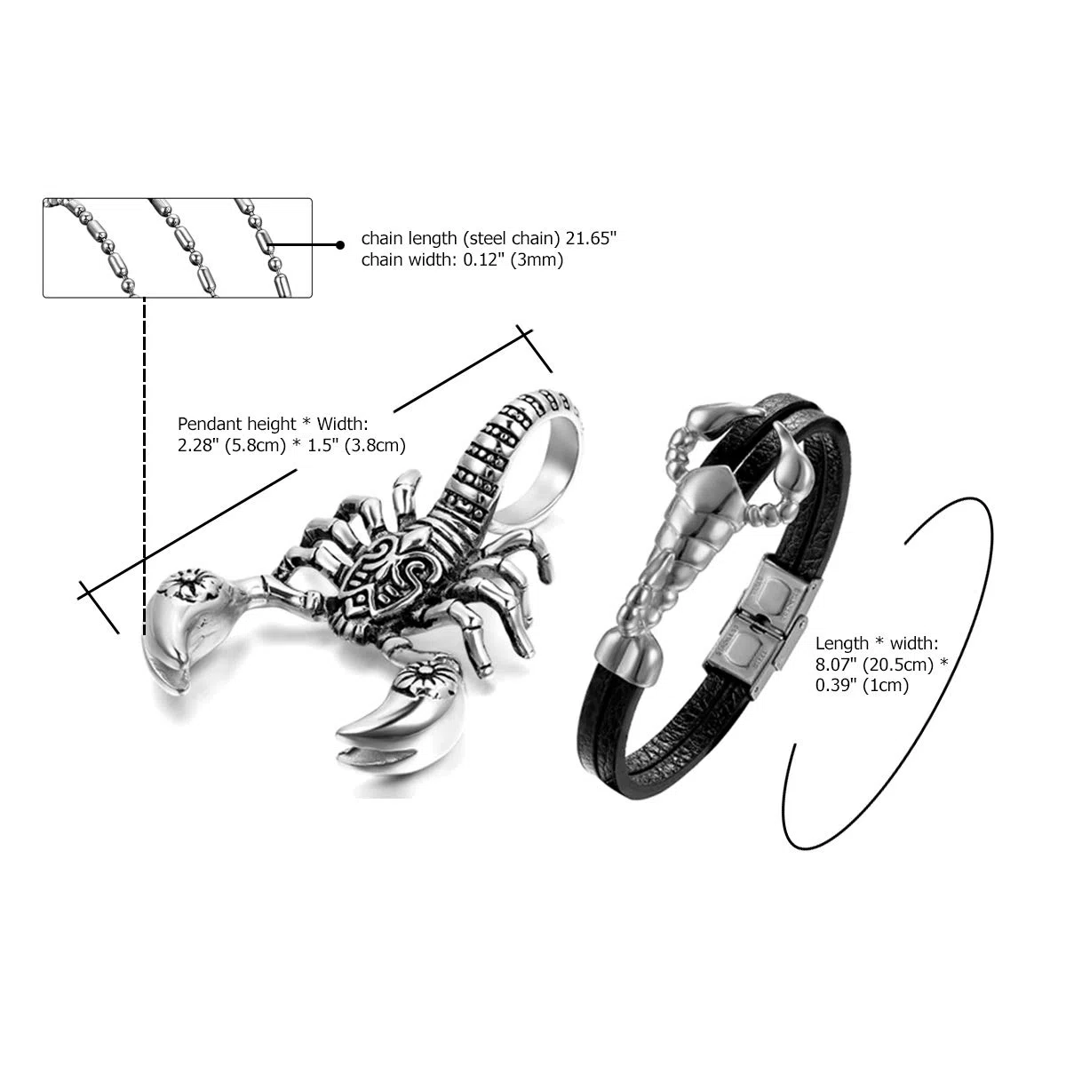 Aroncent - Set di 2 bracciali dell'amicizia unisex, in pelle, collana con ciondolo