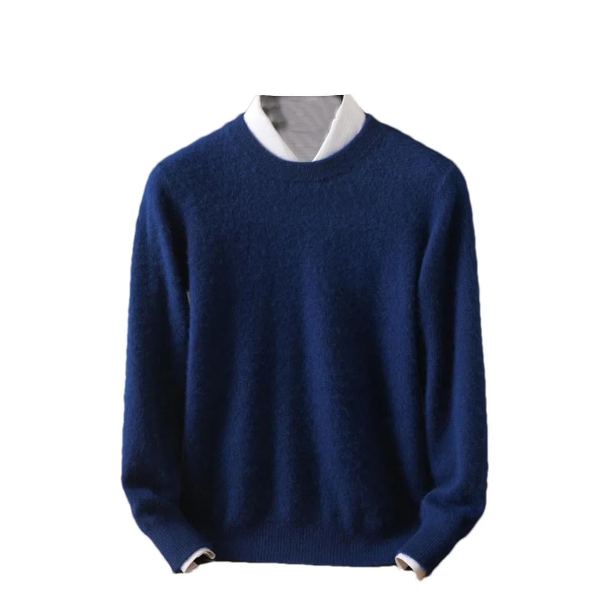 Rfmfkkg Maglione da Uomo in Cashmere Girocollo Tinta Unita Pullover Caldo Maglione Classico in Morbida Maglia