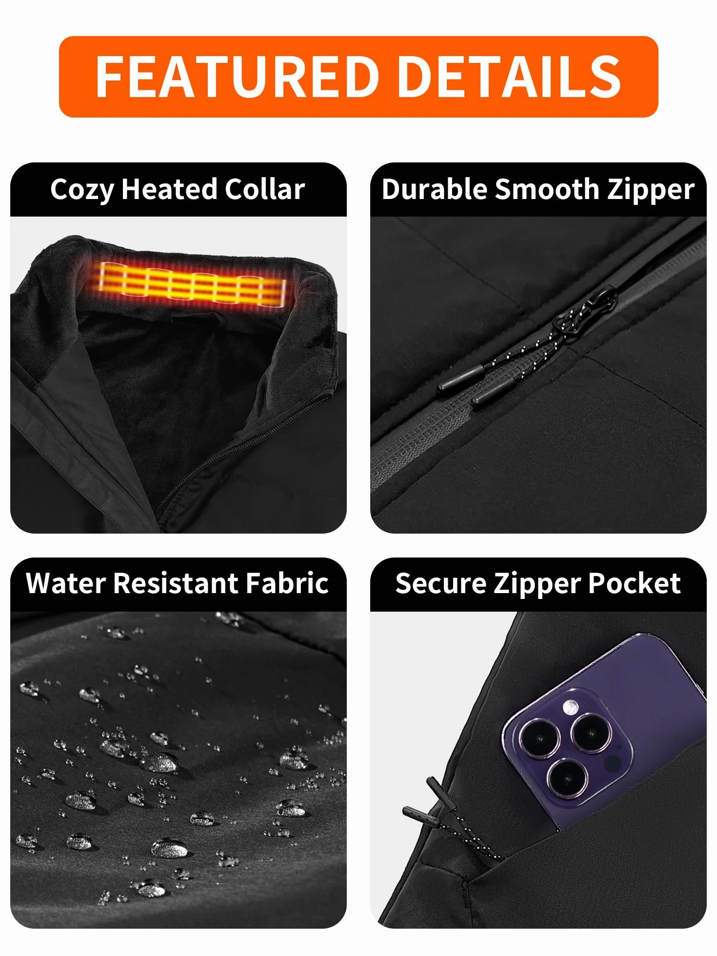Gilet Riscaldato per Uomo e Donna con Power Bank, Gilet Riscaldato con 3 Livelli di Temperatura, Giacca Riscaldata in Pile Elettrico Senza Maniche, 806