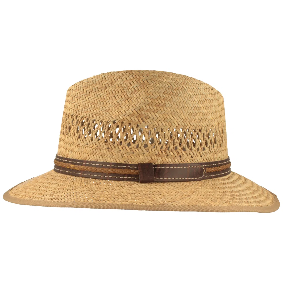 Breiter Cappello da Sole in Paglia Cappello Estivo Intrecciato a Mano in 100% Paglia – Bogart Leggero, Flessibile, Delicato sulla Pelle e Comodo – Naturale