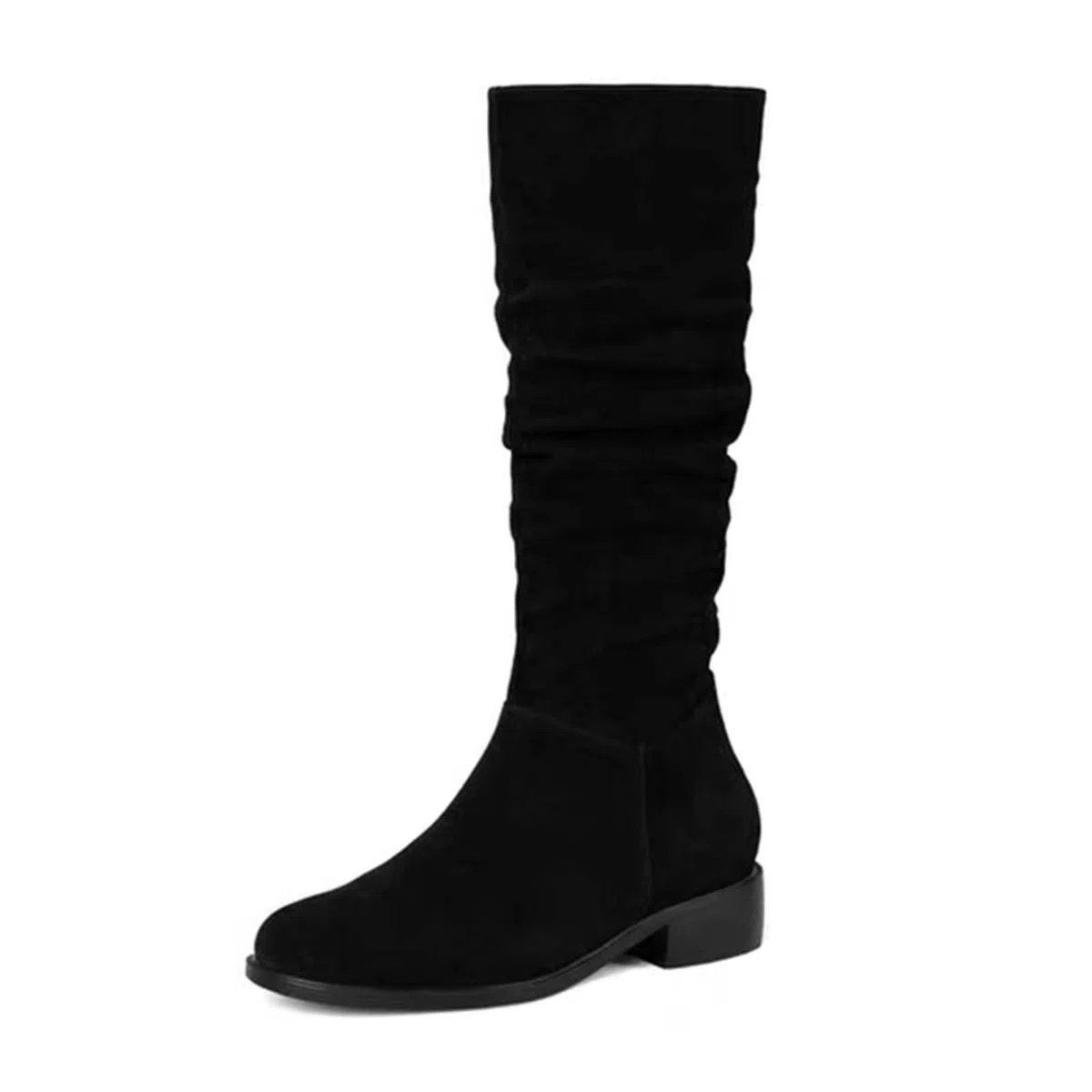 Generisch Stivali alti al ginocchio, da donna con tacco lungo, eleganti in tinta unita, antiscivolo, con tacco basso, comodi e alla moda