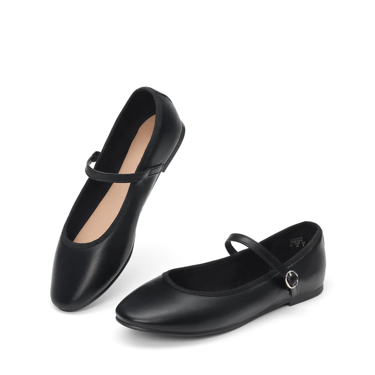 DREAM PAIRS Ballerine Mary Jane da Donna Punta Tonda Comode Eleganti Casual Slip-on da Lavoro Quotidiano Morbide Scarpe Basse