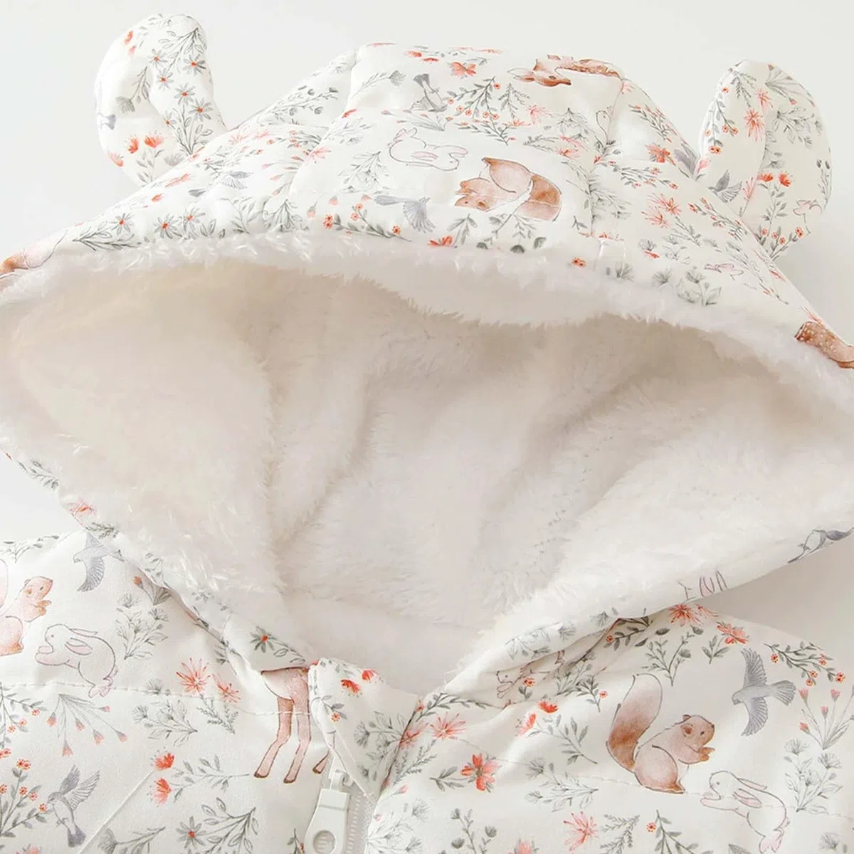 Generisch 2026 Piumino da ragazza Inverno Caldo Cappotto Floreale Per I Neonati Bambini Capispalla Morbido Leggero Isolato Antivento, bianco, 18-24 Mesi