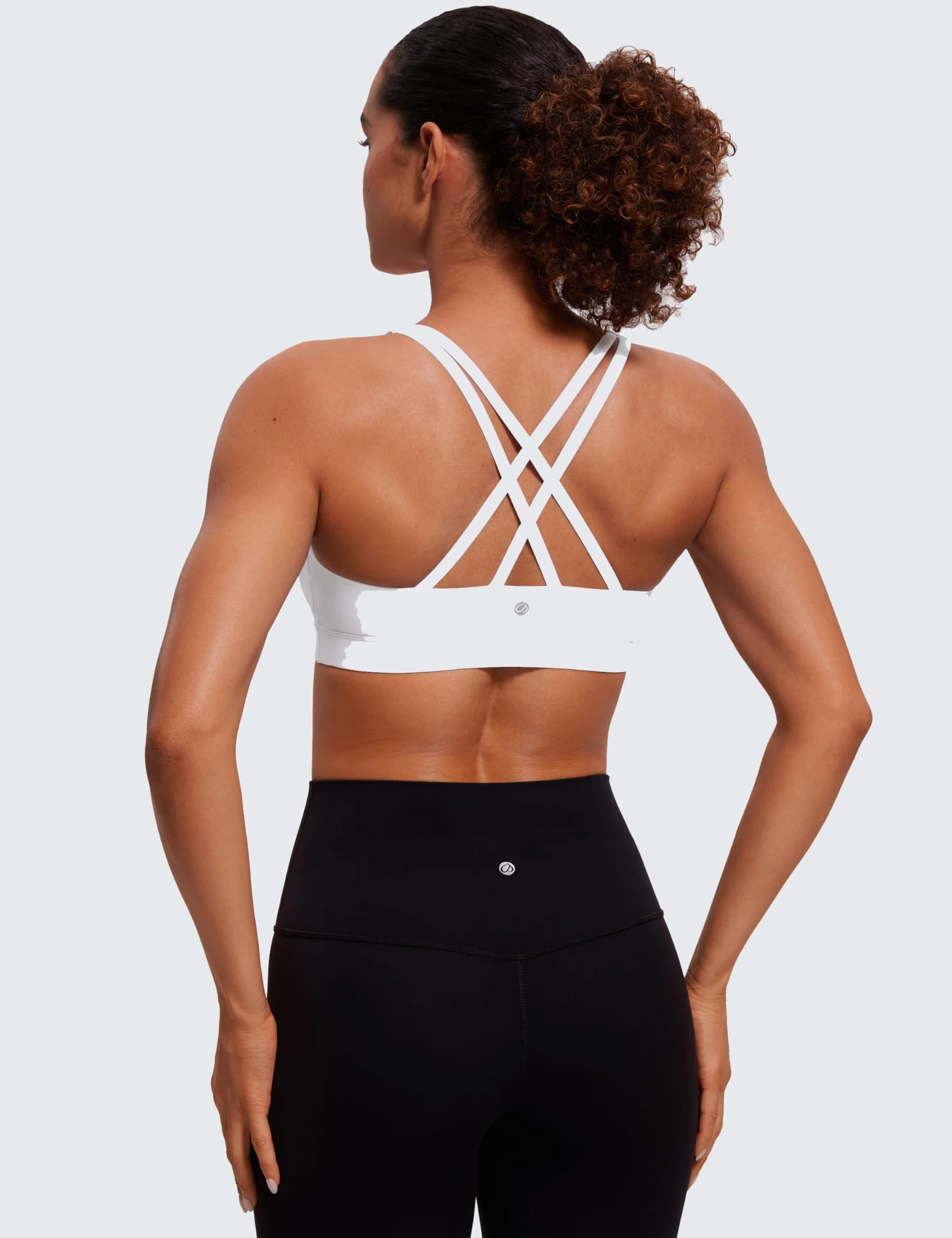 CRZ YOGA Naked Feeling Donna Reggiseno Yoga Imbottito Supporto Criss Cross Back Reggiseno Sportivo