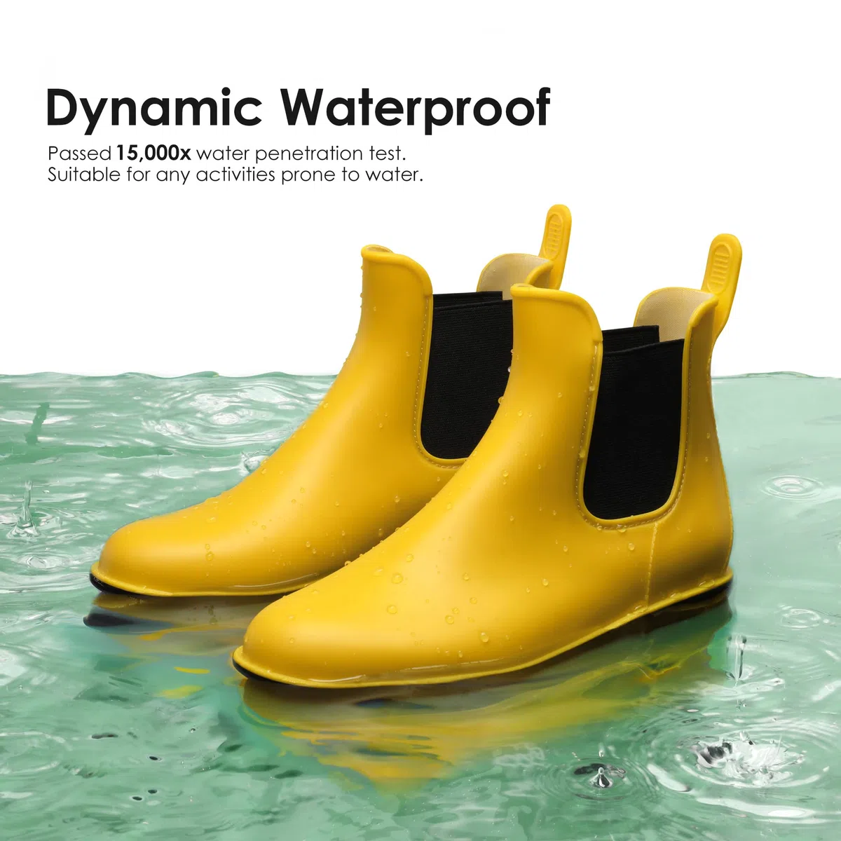 DREAM PAIRS Stivali da Pioggia Donna Chelsea Wellington Rain boots Impermeabili Stivaletti Elastico Outdoor Ankle Boot