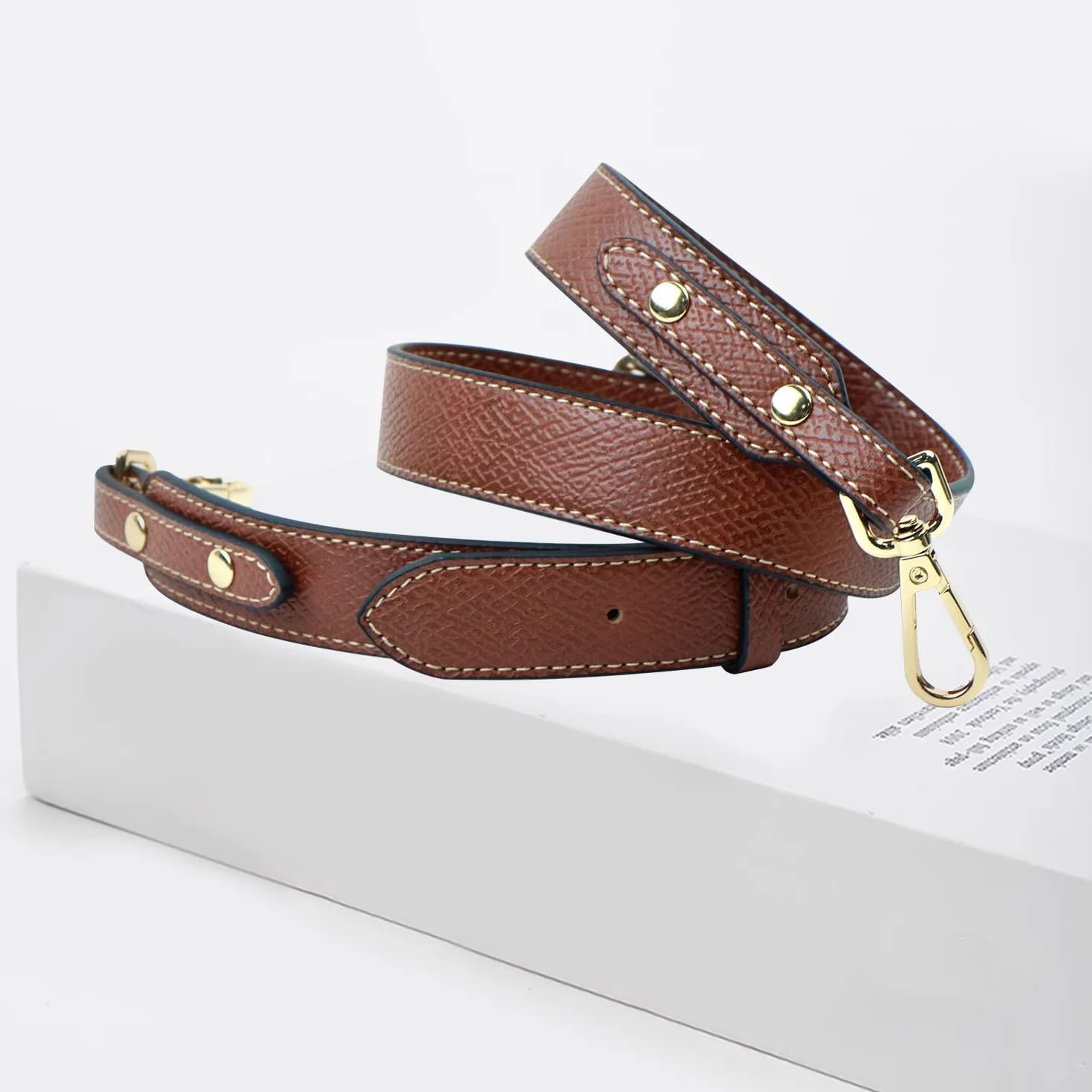 Cinghia Tracolla per Borsa, Tracolla per Longchamp Borsa Donna, Cinghia in Pelle Sostituibile per Mini Le, Raccordi Regolabili Strap No-Punch per Ricambio Pliage