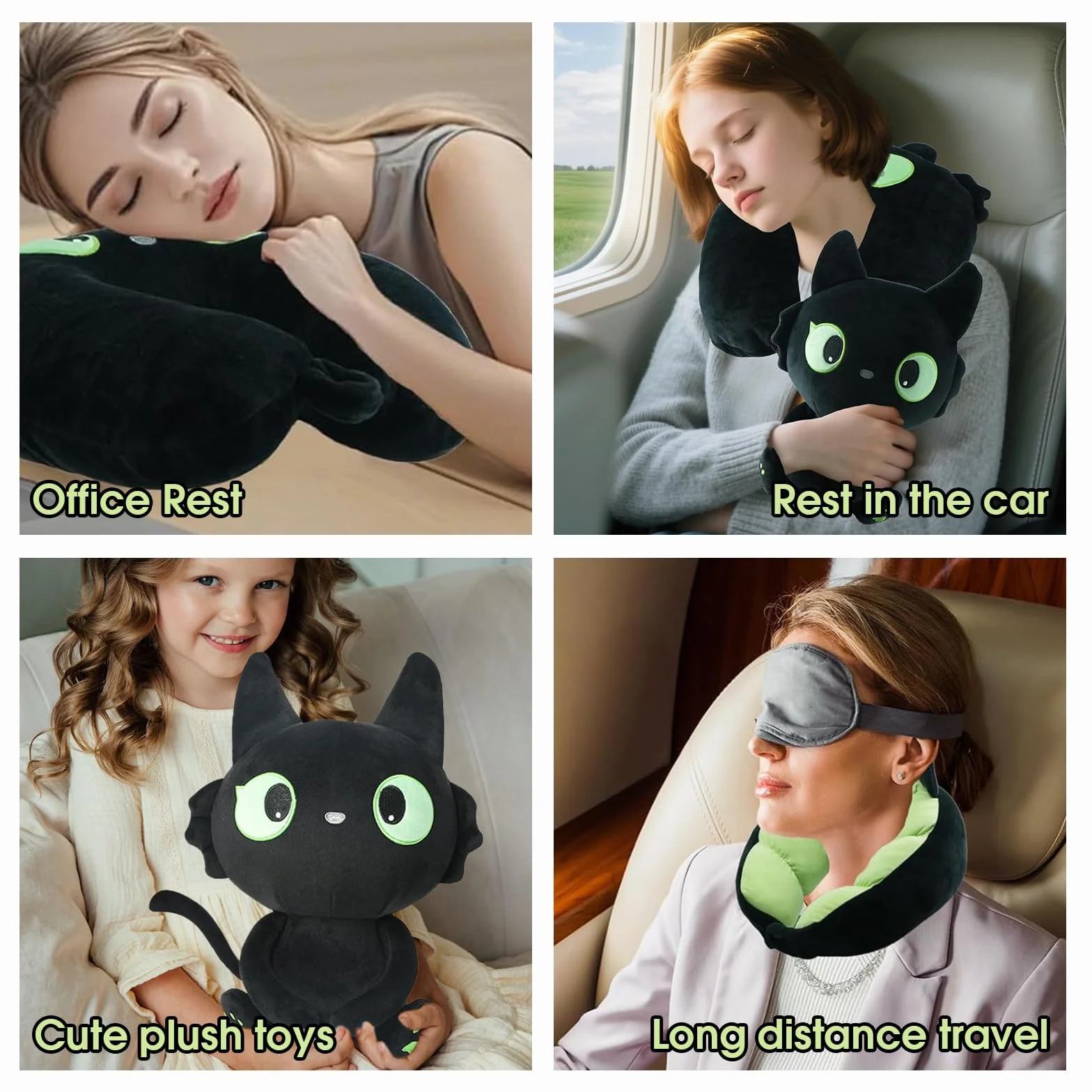 Cuscino A Forma Di U Dei Cartoni Animati, Cuscino Da Viaggio, Cuscino Da Viaggio Per Bambini, Trasformabile, Adatto Per Viaggi, Casa E Ufficio (Cuscino Transformer A)