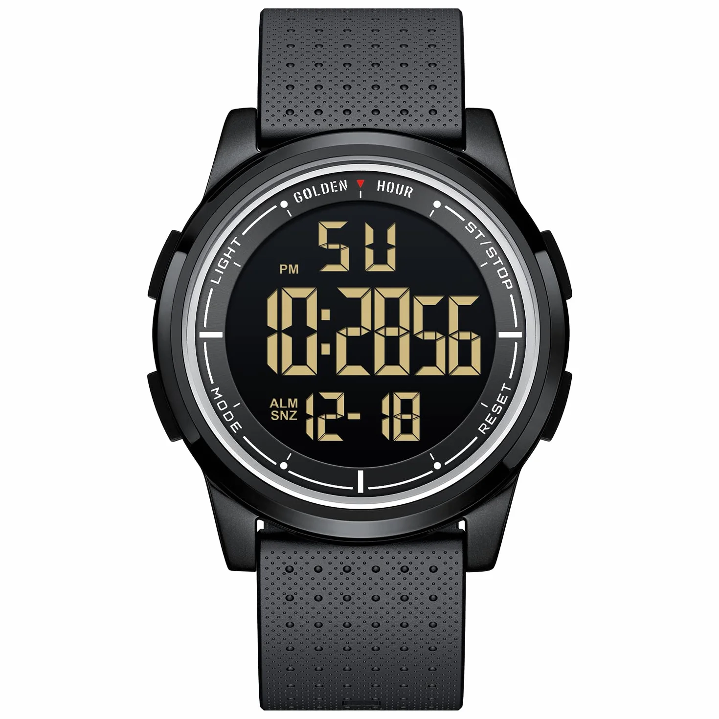 GOLDEN HOUR Ultra-Sottile Minimalista Sport Impermeabile Orologi Digitali Uomo con Display Ampio Angolo Cinturino in Gomma Orologio da Polso per Uomini Donne