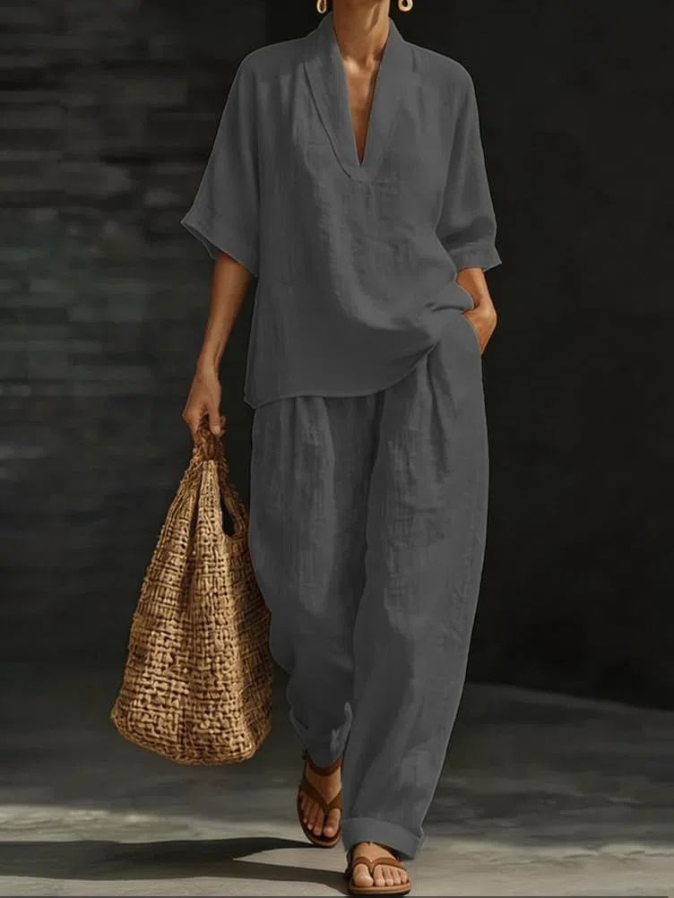 shownicer Completo Donna Tuta Elegante Estiva 2 Pezzi Set Maniche Corte Top E Pantaloni Curvy Completo Due Pezzi Set Completi Tute