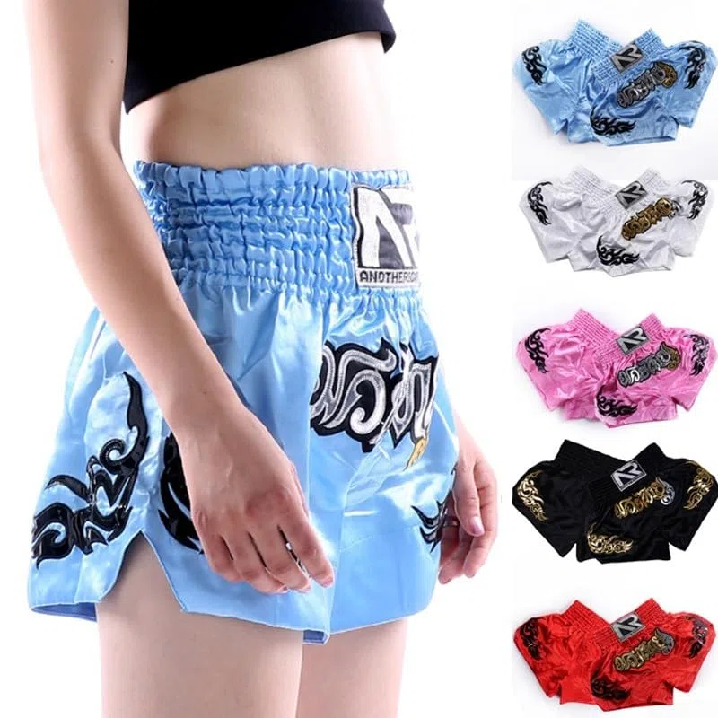 Anotherboxer - Pantaloncini da boxe traspiranti per MMA, da donna, con design elastico