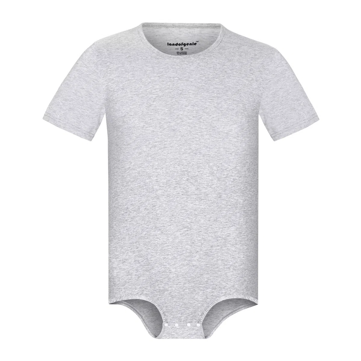 Landofgenie Body da Uomo Intero Intimo con Cotone a Maniche Corte