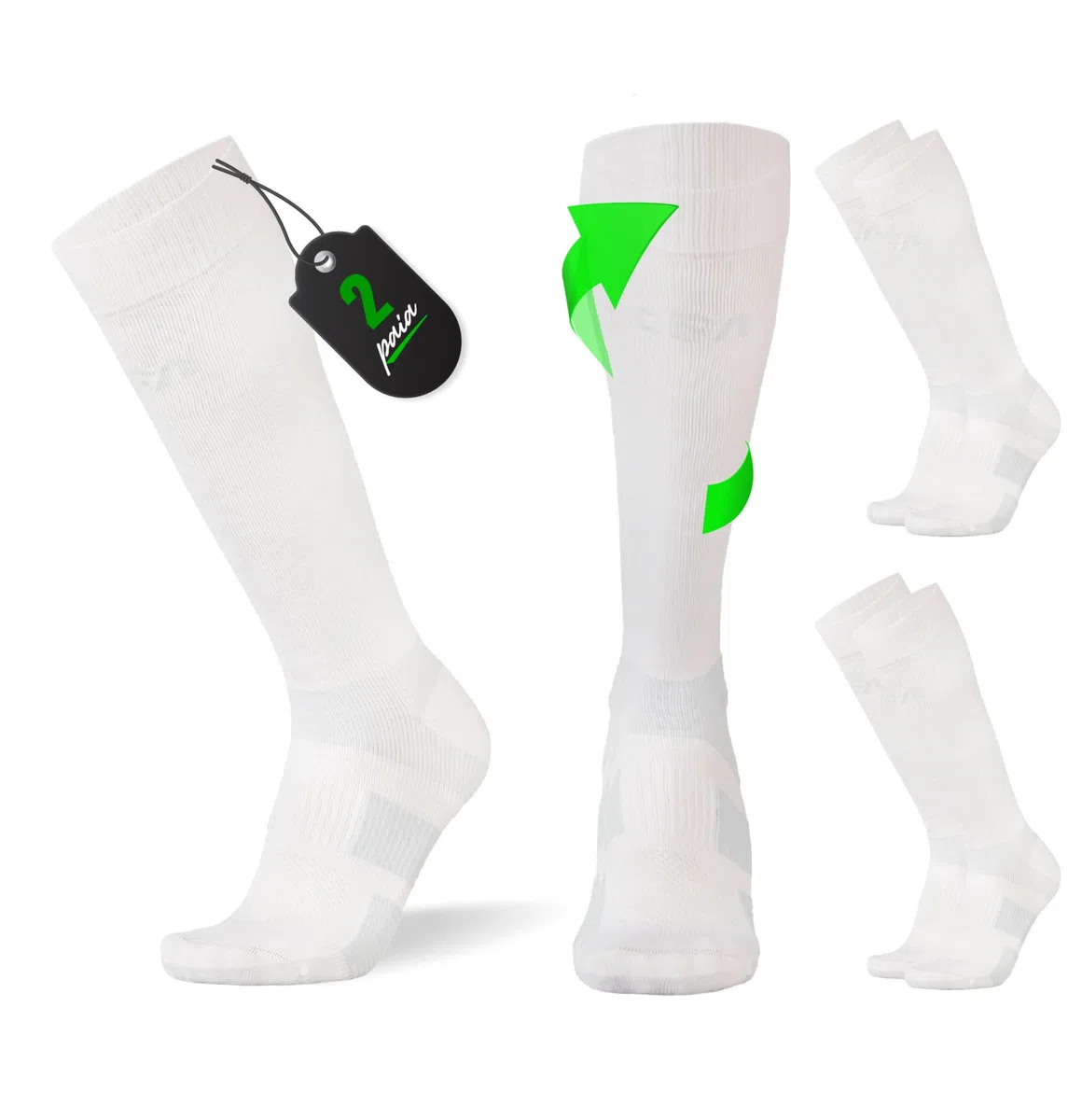 CFA V1 Calze Compressione Graduata Donna e Uomo | Calze Elastiche Sportive Per Circolazione, Vene Varicose, Gravidanza, Antitrombo, Ciclismo, Running | Made In EU FOR ATHLETES