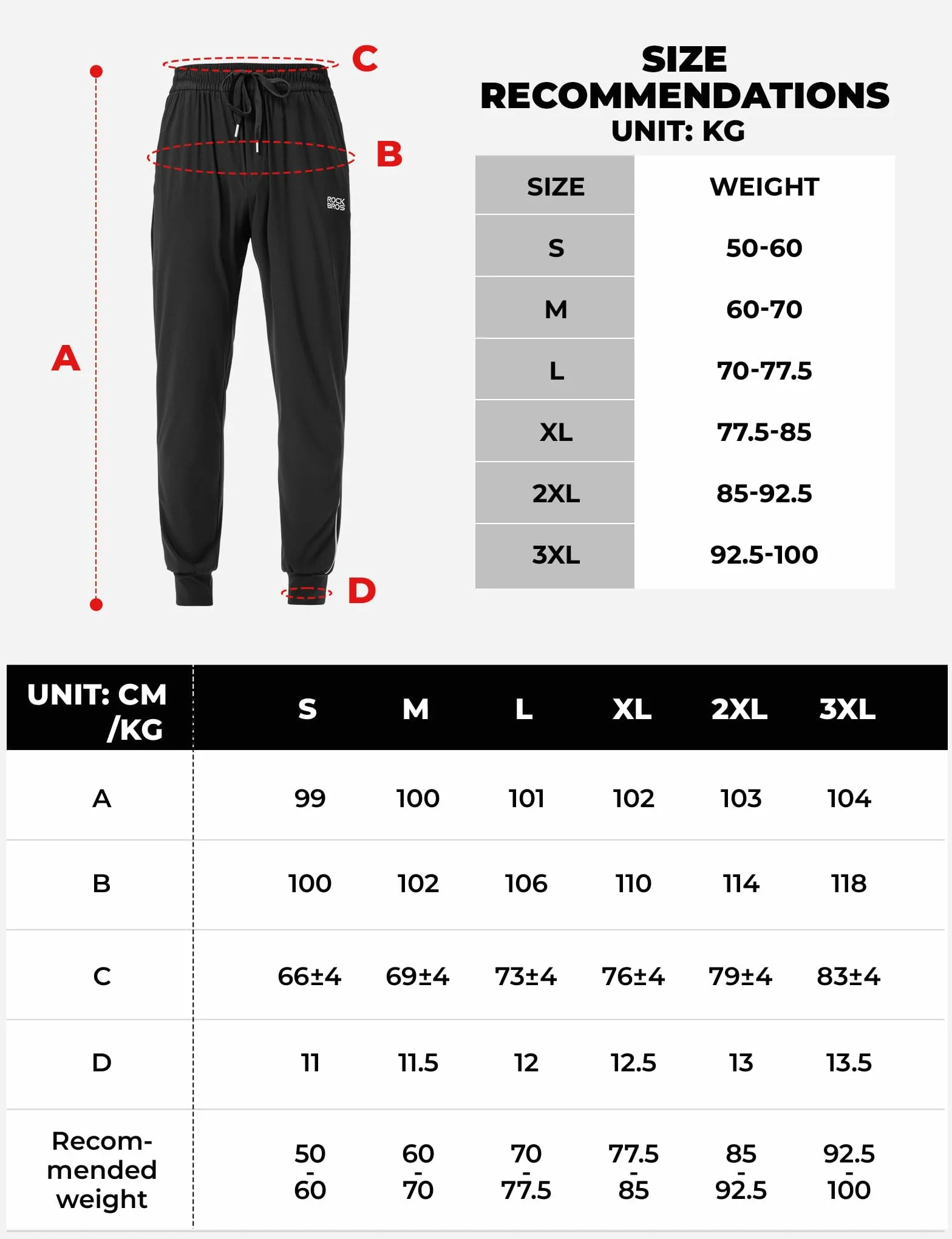 ROCKBROS Pantaloni Lunghi Ciclismo Estivo Uomo, Pantaloni Bici MTB Traspirante e Asciugatura Rapida Elastico, per Corsa Trekking Escursionismo, Nero