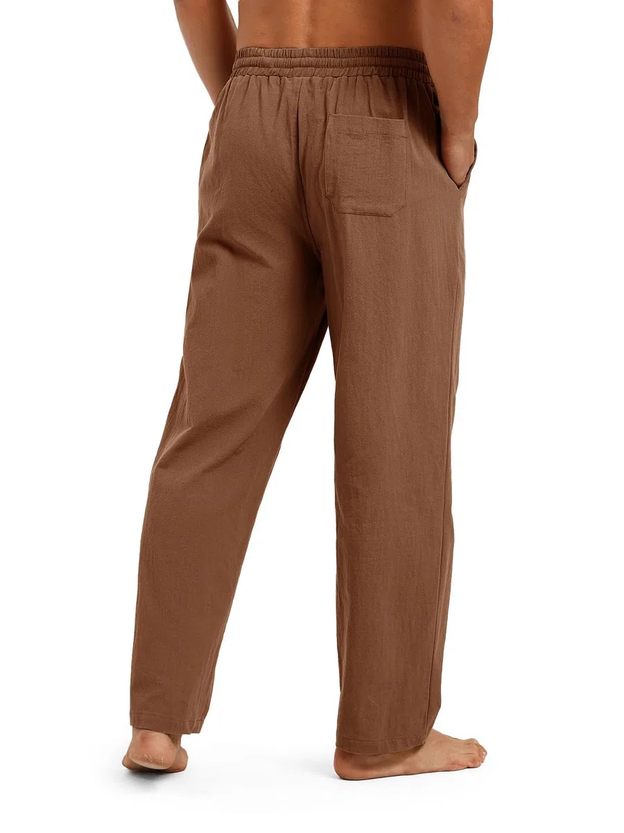 Runcati Pantaloni medievali da uomo vichinghi, rinascimentali, da pirata, per cosplay, costume steampunk, in lino, tinta unita, da spiaggia, per il tempo libero, leggeri e vintage