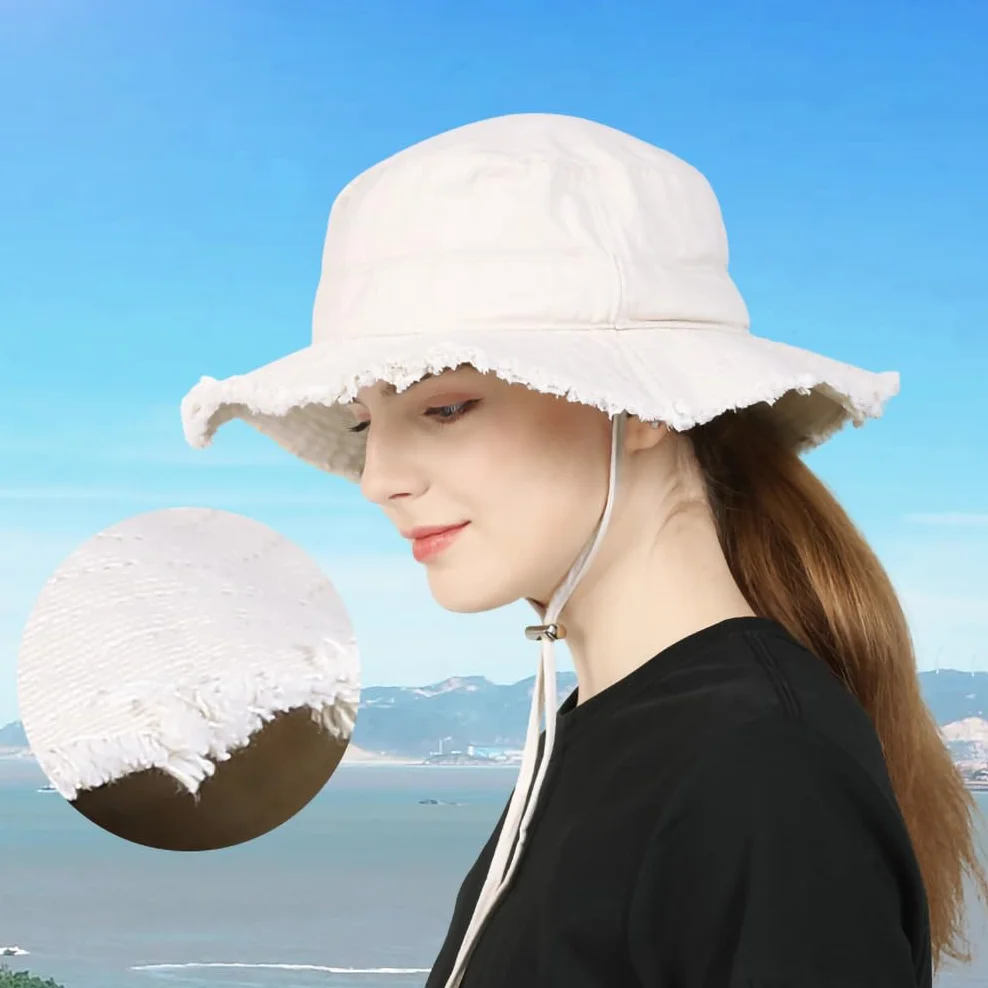 Cappello da sole da donna da uomo, cappello anti UV UPF 50+ estate cappello a secchiello pieghevole cappello da pescatore a tesa larga berretto visiera capelina spiaggia cappello giungla
