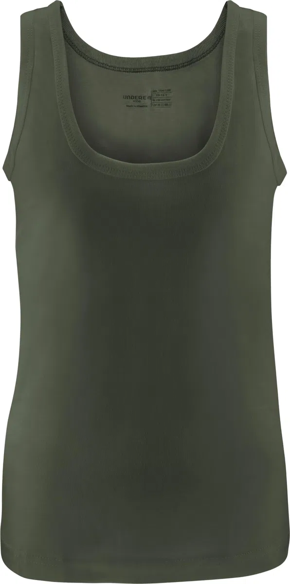 Confezione da 3 canottiere da bambino, classiche, a costine sottili, in 100% cotone pettinato, per scuola, sport, vita quotidiana