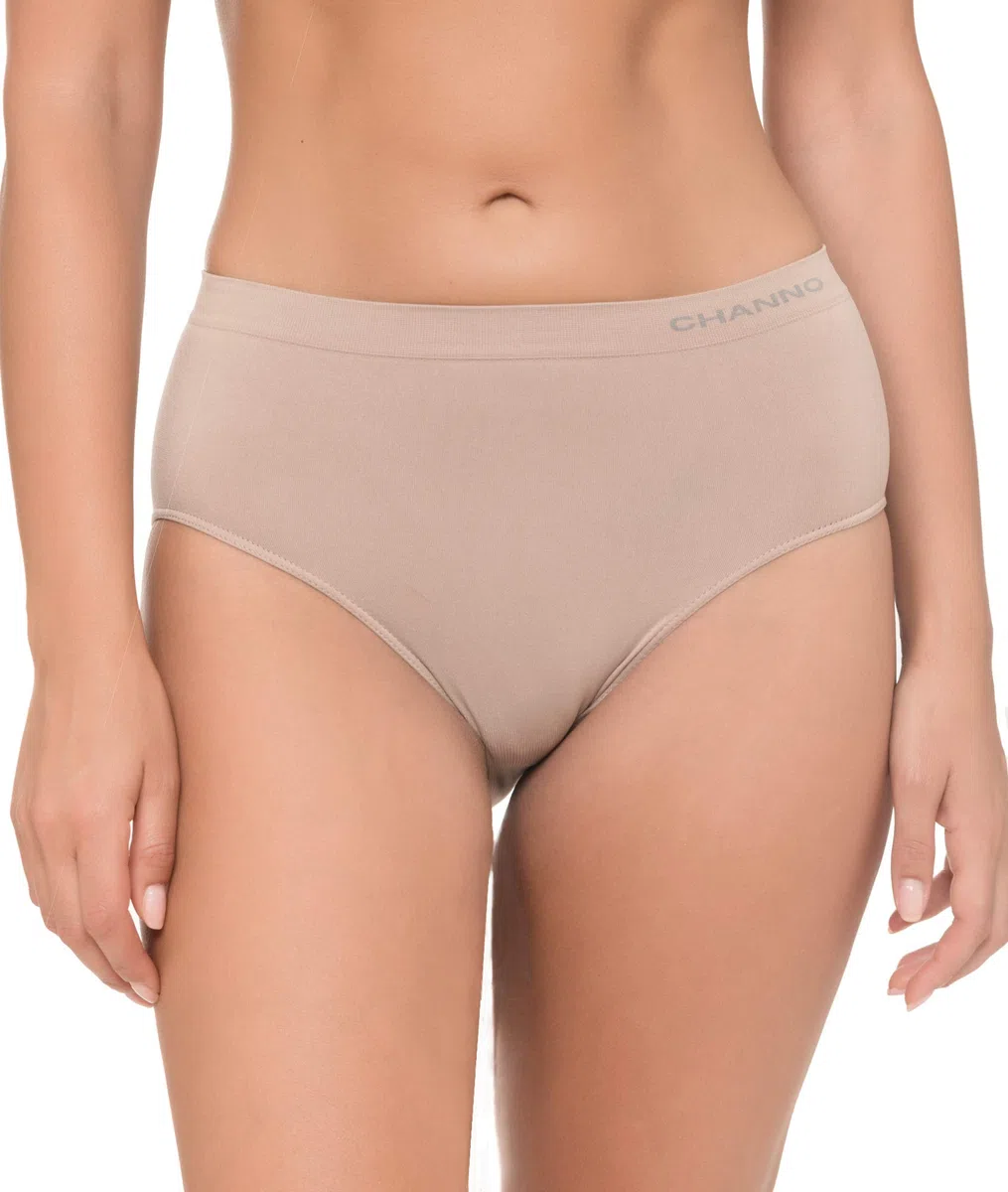 Channo Mutandine Classiche da Donna in, Senza Cuciture con Effetto Invisibile, Vita Alta, Colore Unito