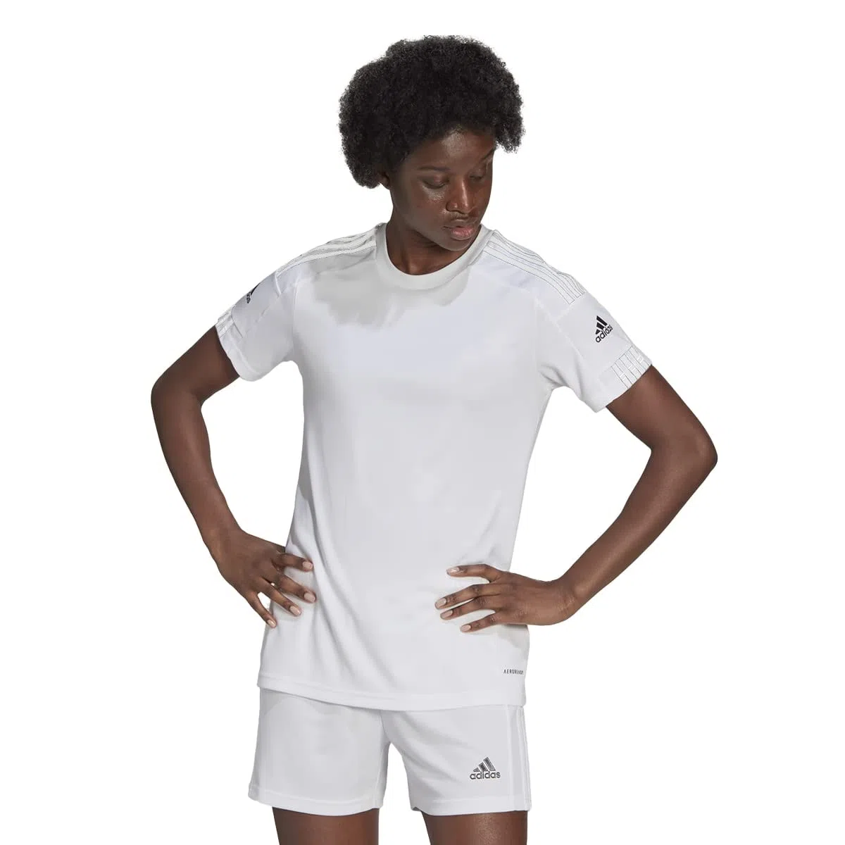 adidas Donna Squadra 21 Jersey, White / White / Black, XL