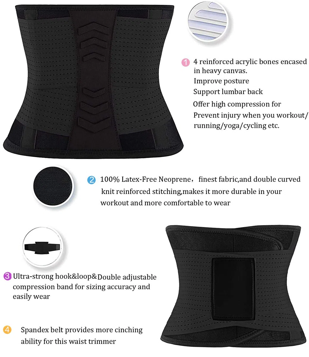 YIANNA Donna Fascia Addominale Dimagrante Corsetto Regolabile Snellente Cintura Pancia Piatta Sport Waist Trainer