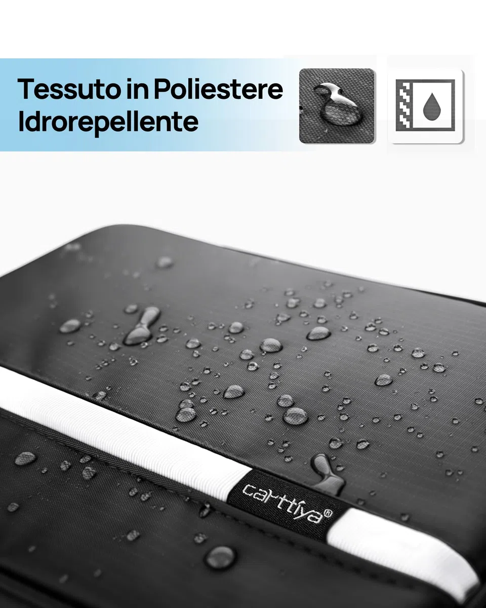 Beauty Case da Viaggio, Borsa da Toilette per Donna Uomo Beauty Case Grande Impermeabile, Gancio in Metallo per Appendere, idee regalo natale 2025 (Nero)