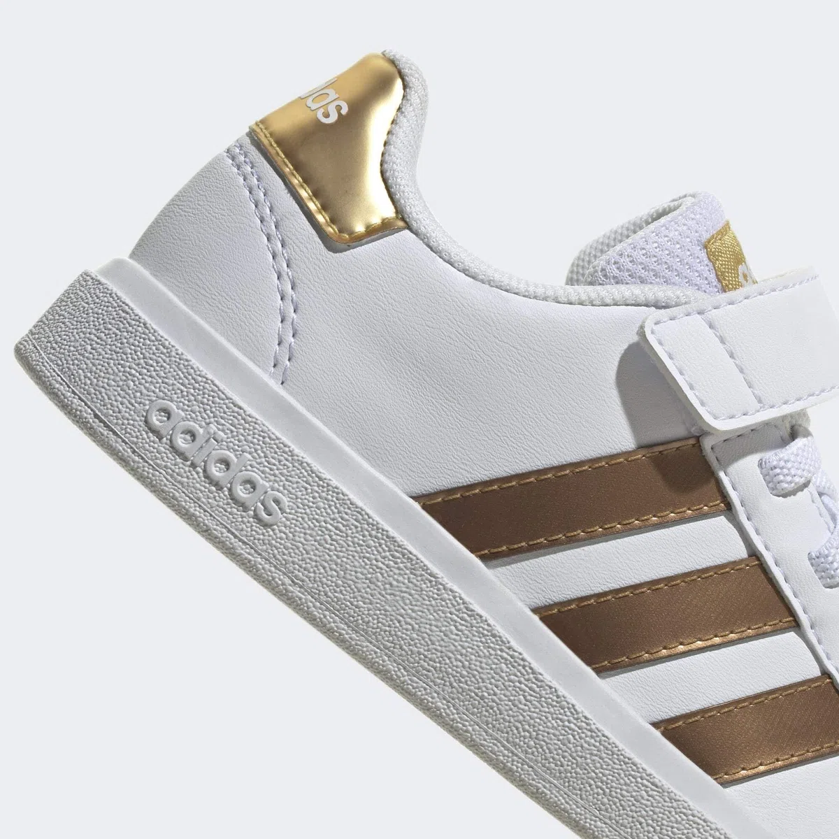 Adidas Unisex - Bambini e Ragazzi Grand Court Sustainable Lifestyle Court Elastic Lace And Top Strap Shoes