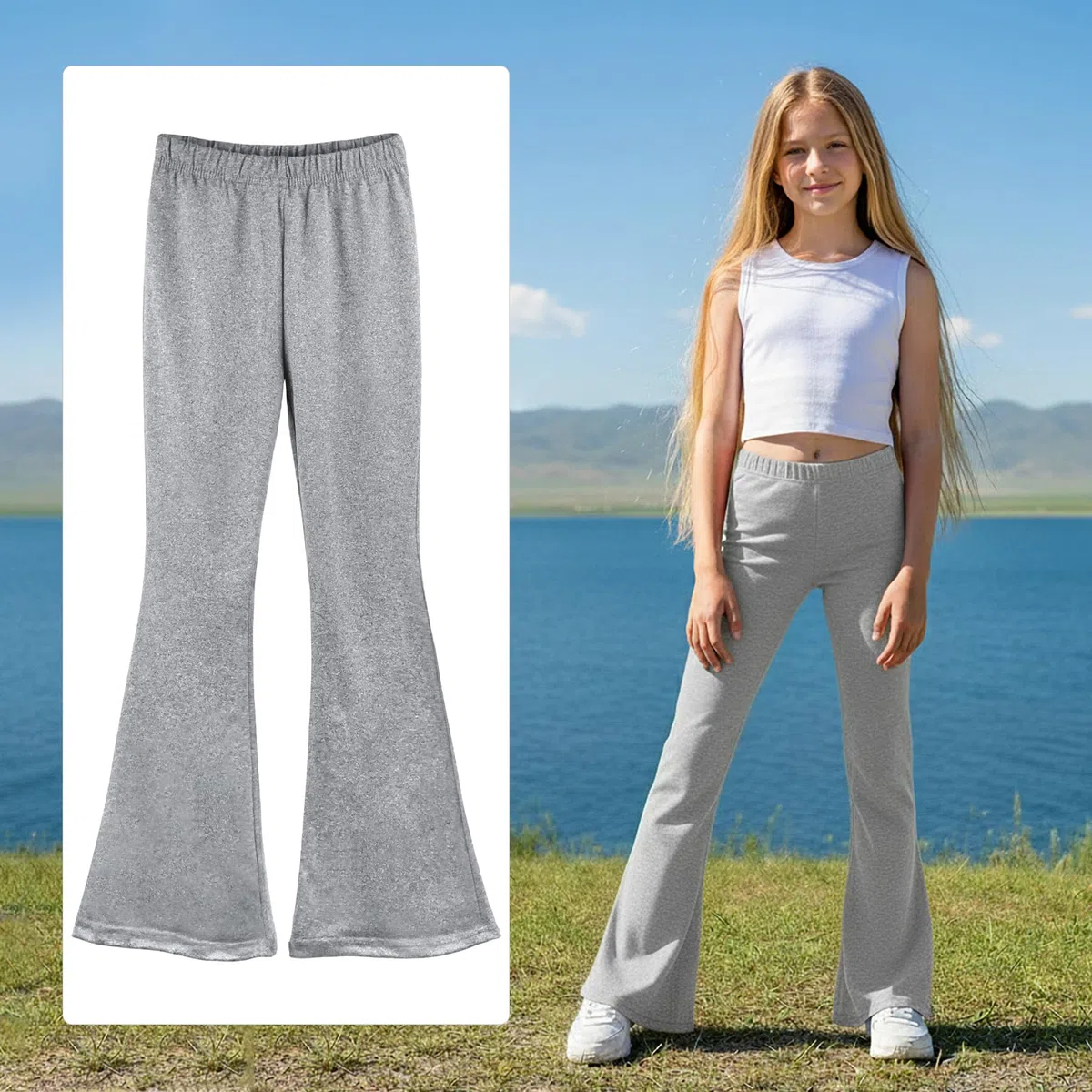 Confezione da 3 pantaloni da ragazza – Leggings eleganti per bambini, per scuola, danza e vita quotidiana, taglie 104-158