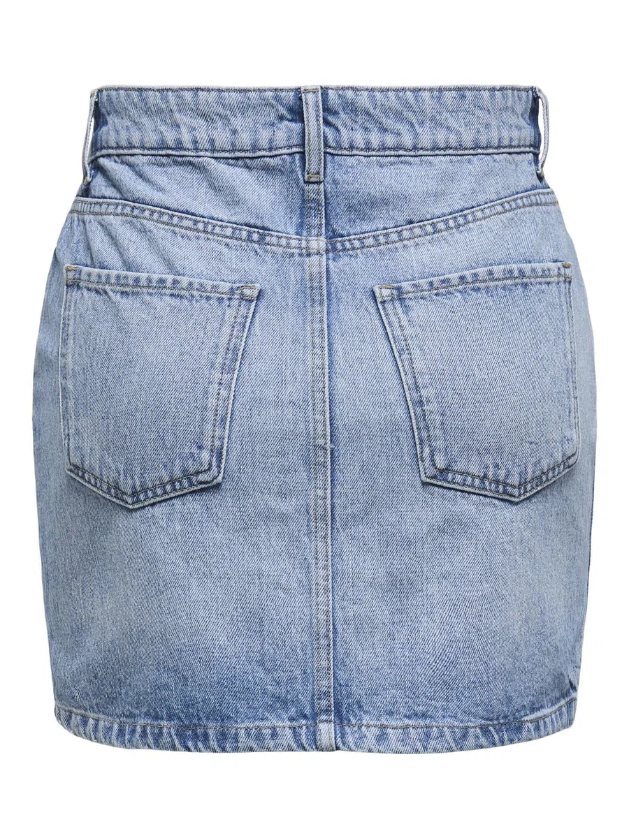 ONLY Gonna Jeans Donna con Bottone e Passanti per Cintura, Design Classico