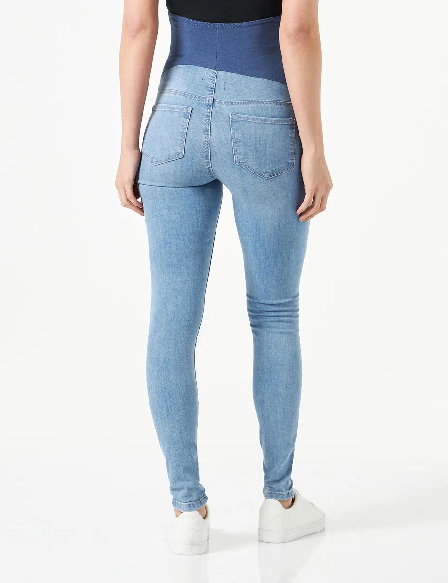 Mamalicious - Mlcilia Light Blue Skinny Jeggings, Jeans Premaman Donna