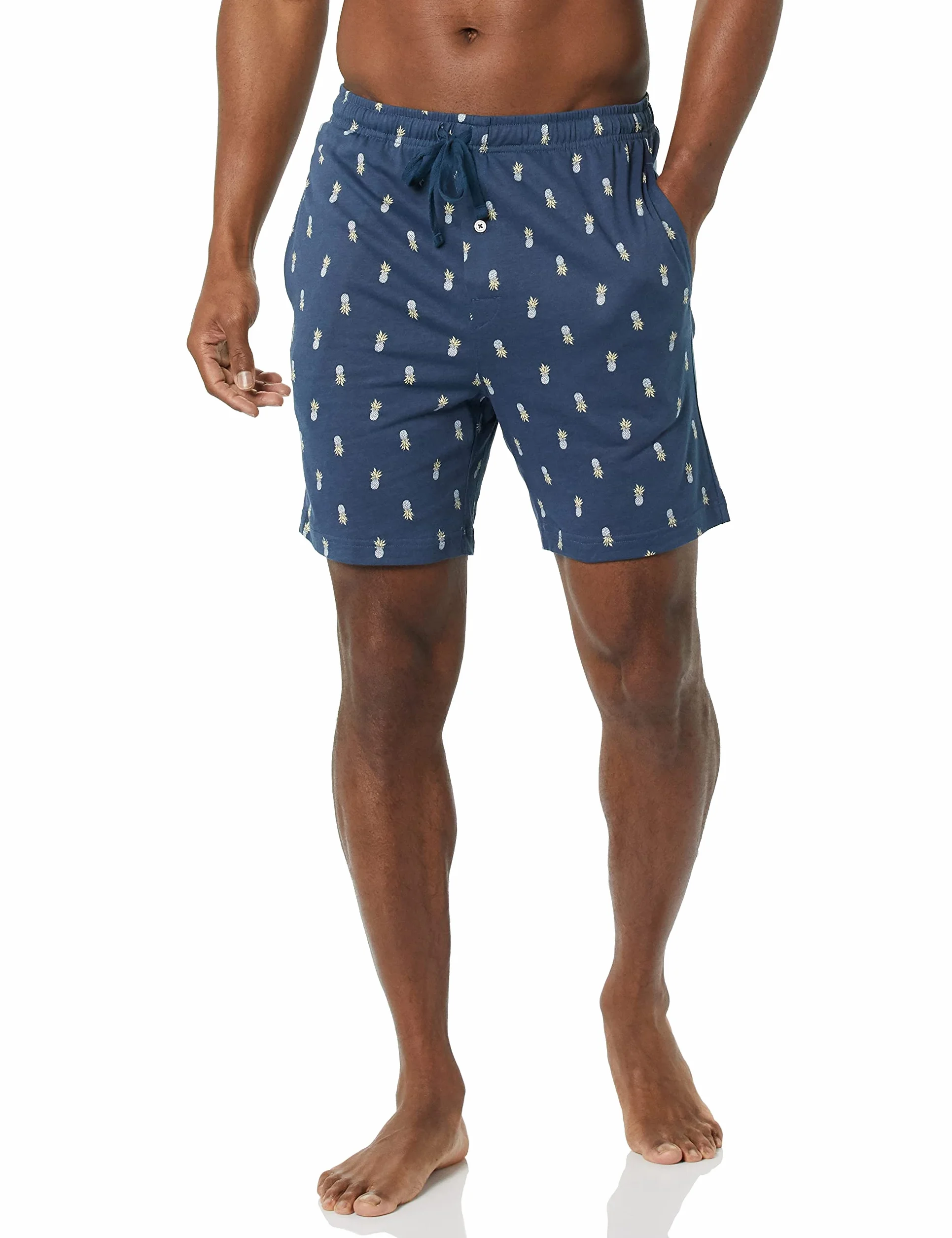Amazon Essentials Uomo Pantaloncini del Pigiama in Maglia di Cotone da 18 cm