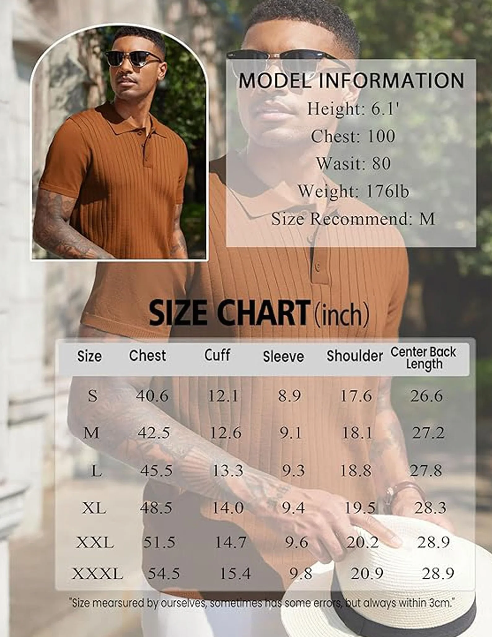 COOFANDY Polo Uomo Maglia Manica Corta Polo Shirt Slim Fit Golf T-Shirt Casual Elastico