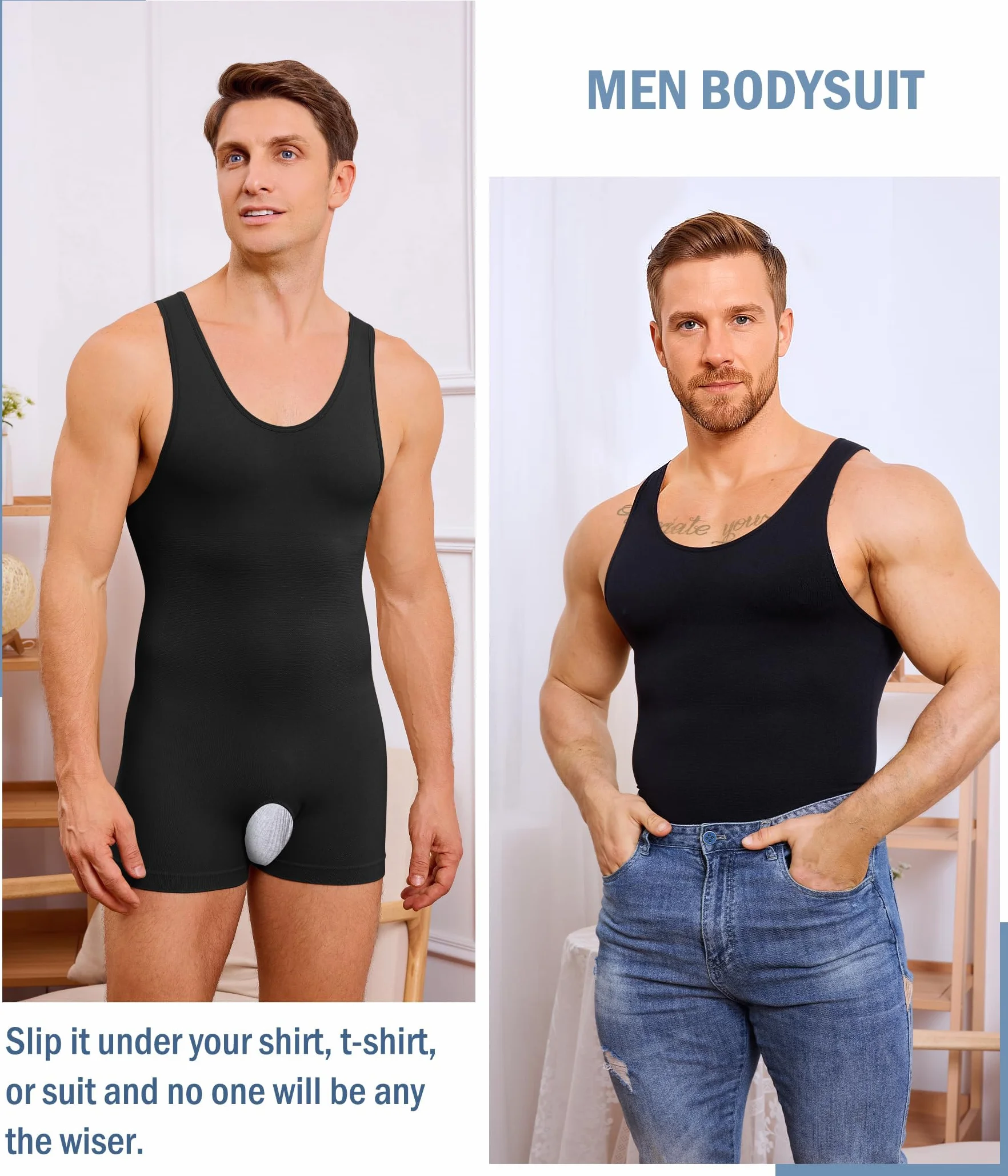 KUMAYES Compressione Uomo Shapewear Canottiere Contenitiva Snellente Intimo Modellante Dimagrante Senza Cuciture Fascia Pancia Sportivo Fitness Magliett