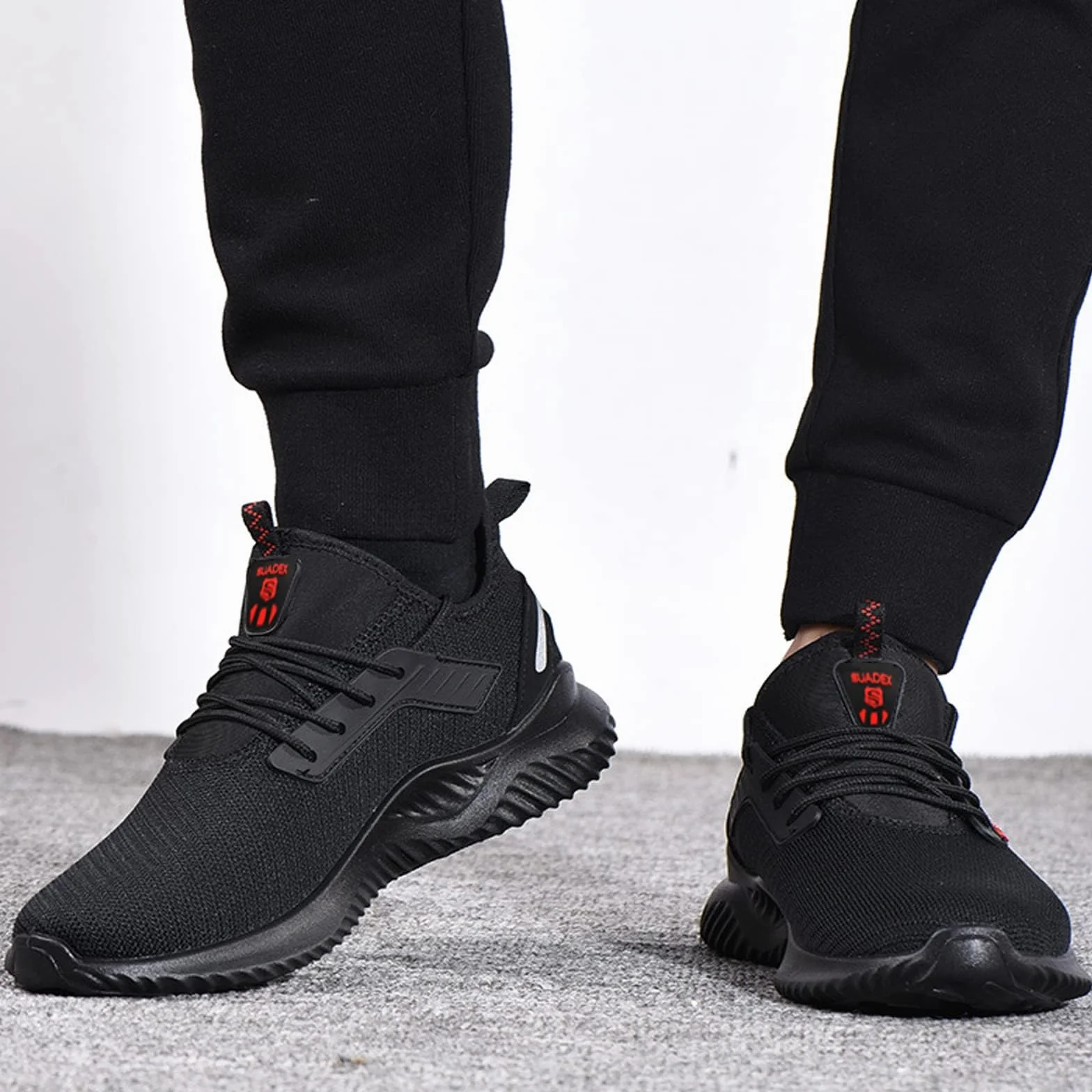 SUADEX Scarpe Antinfortunistiche Uomo Donna Leggere Scarpe da Lavoro Ammortizzazione Leggeree Sportive CantierTraspiranti Sicurezza con Puntale in Acciaio EU 37-48