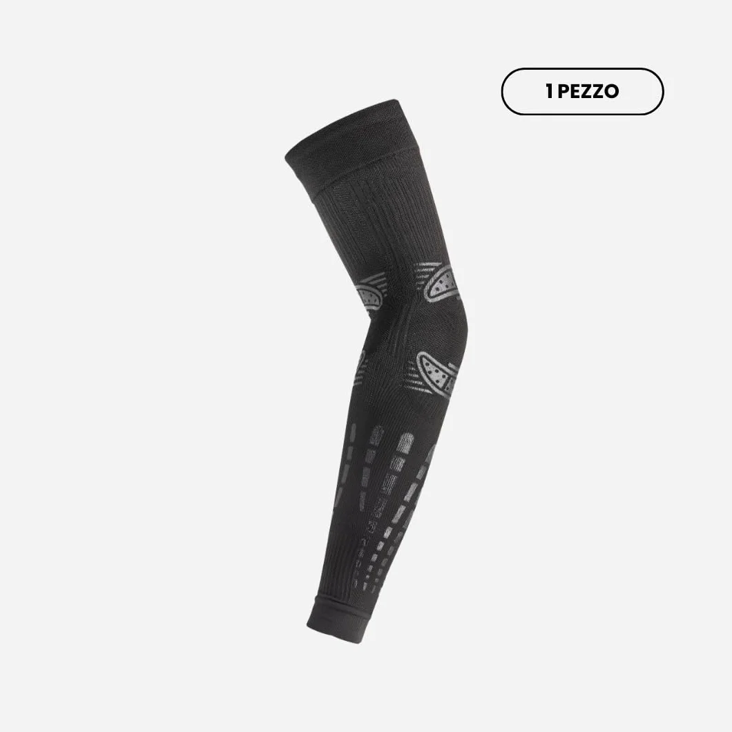 FLOKY 1pz Manicotto No Strain Evolution Multisport. Tennis Padel Basket. Riduce Vibrazioni, sostiene Gomito e avambraccio. Manicotto a Compressione, stabilizza tendini Muscoli