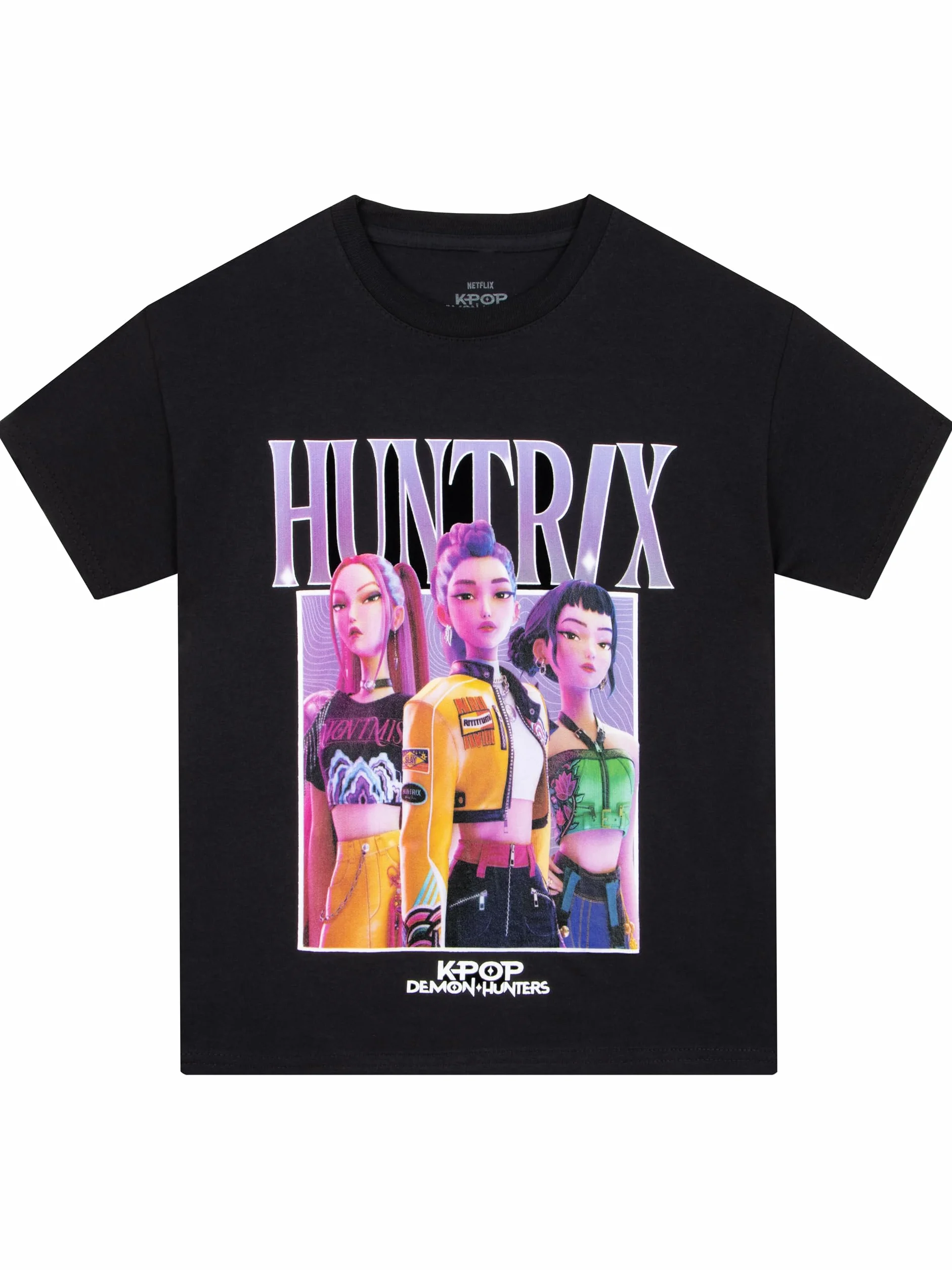 KPop Demon Hunters Tshirt, Huntrix T Shirt a Maniche Corte, Top Ragazza Estivo