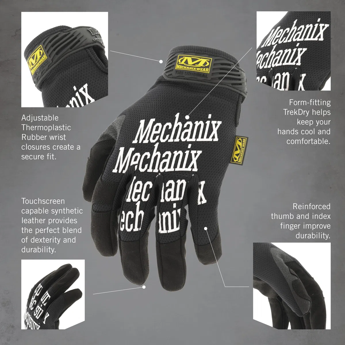 Mechanix Wear - Original Guanti, Nero, X-Large