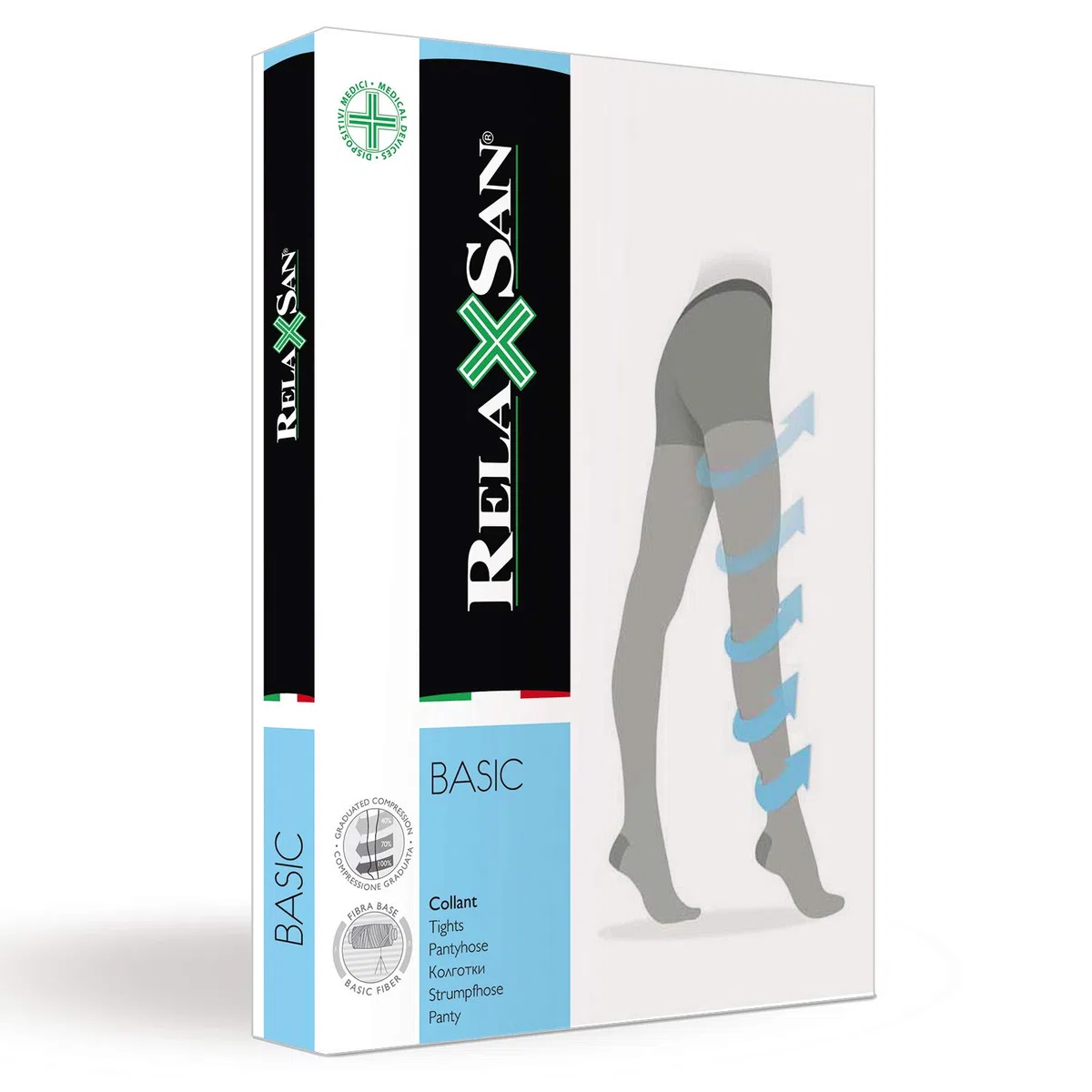 Relaxsan Basic 780 collant preventivi 70 Den compressione graduata 12-17 mmHg