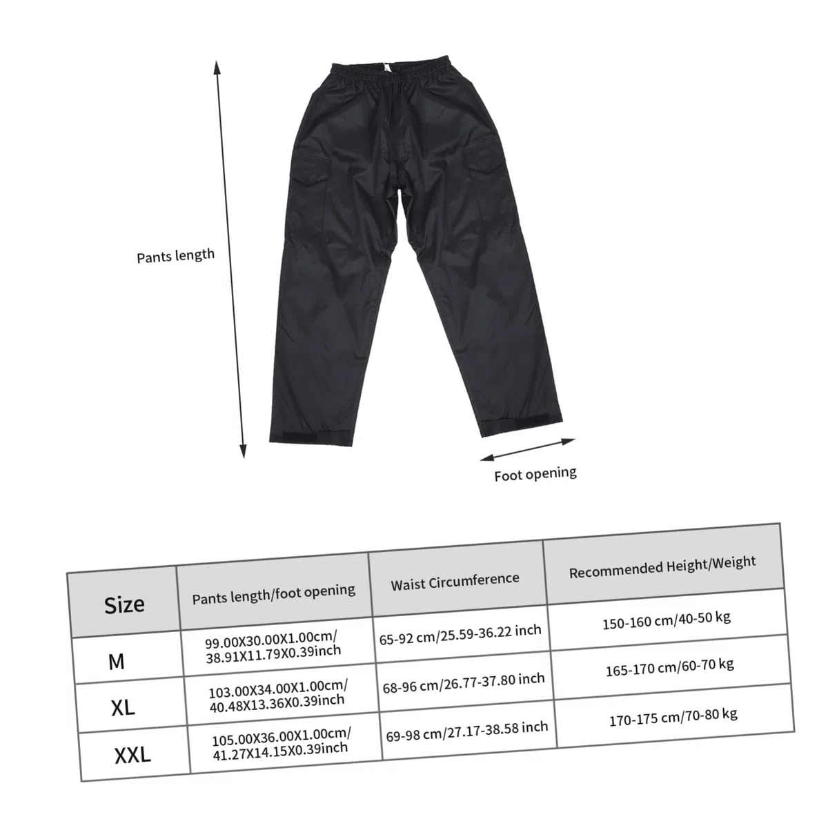 Pantaloni Vita Elastica Allargata Impermeabili e Traspiranti da Pioggia Doppio Strato Resistenti in Tutte le Stagioni da Uomo e Donna per Lavoro All'aperto