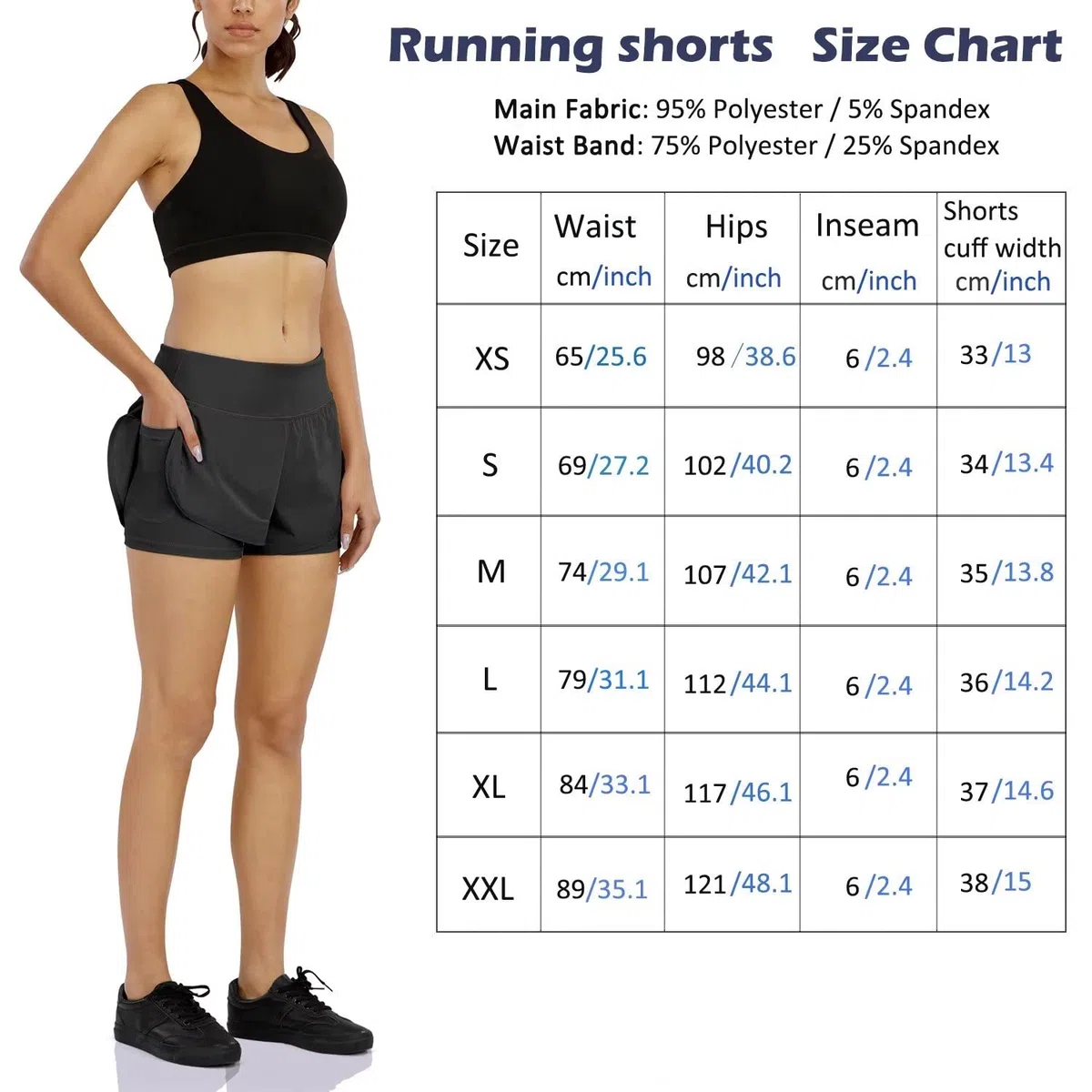 Pantaloncini da Corsa Donna,Pantaloncini Sportivi Estivi 2 in 1 Shorts Donna Sportivi a Vita Alta Pantaloni Corti Donna per Corsa Yoga Fitness con Tasche con Cerniera Interna