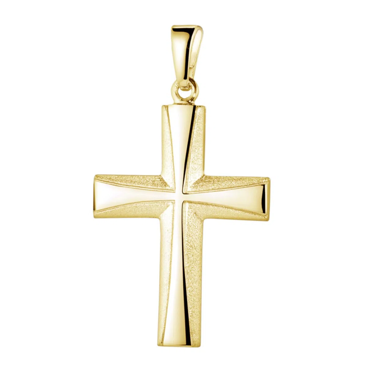 MATERIA by Matthias Wagner Ciondolo a forma di croce in argento 925 da uomo rodiato o placcato oro