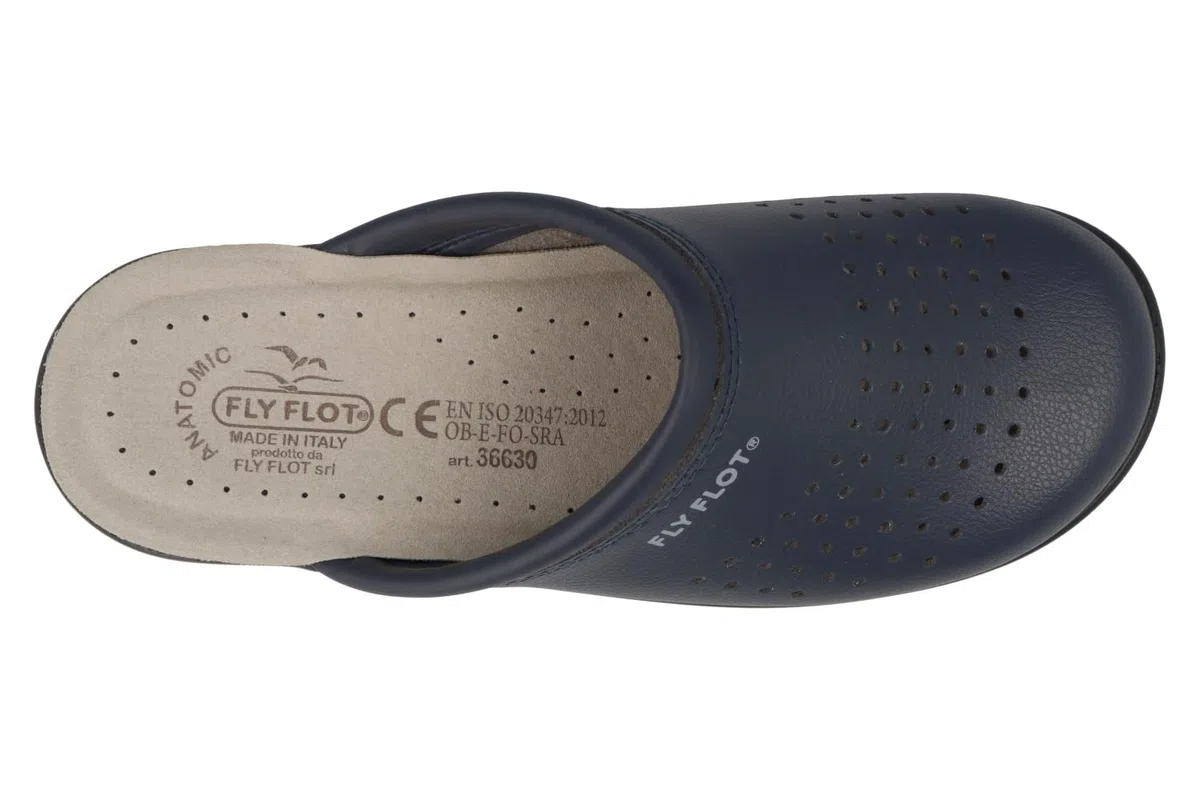 Fly Flot | Professional Certified, Zoccoli Sanitari Donna Traspiranti, Ciabatte con Tomaia in Evopell, Sottopiede imbottito in Pelle Antishock