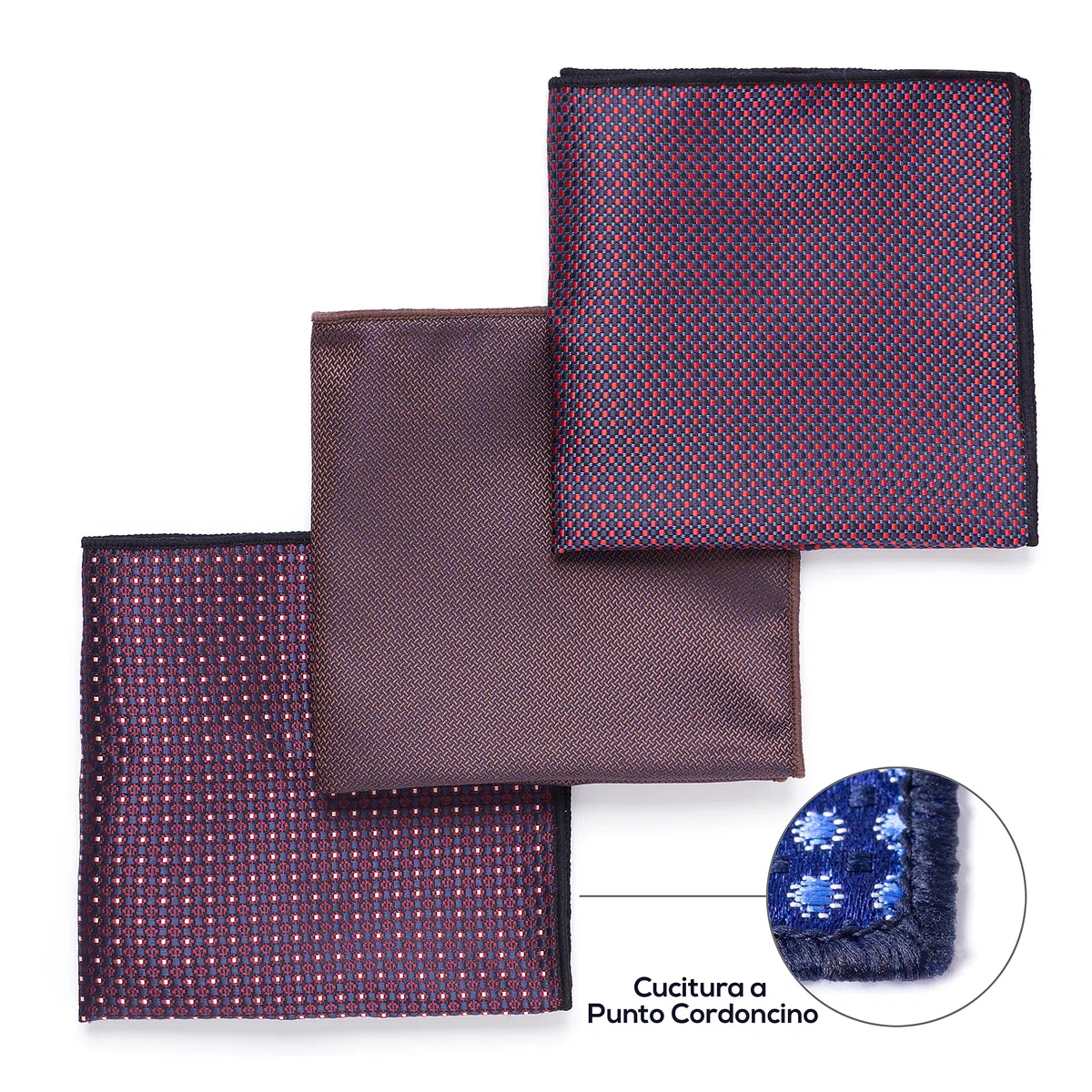 3 Pezzi Cravatta Uomo elegante + 3 Pezzi fazzoletto da taschino uomo, Set uomo con confezione regalo, Cravatte e Pochette Classiche