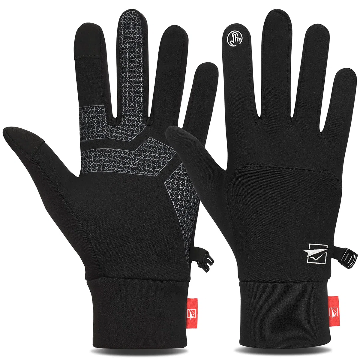 Guanti termici, guanti invernali da corsa, guanti caldi antiscivolo per touch screen, per uomini e donne, sport, passeggiate, equitazione, guida e ciclismo