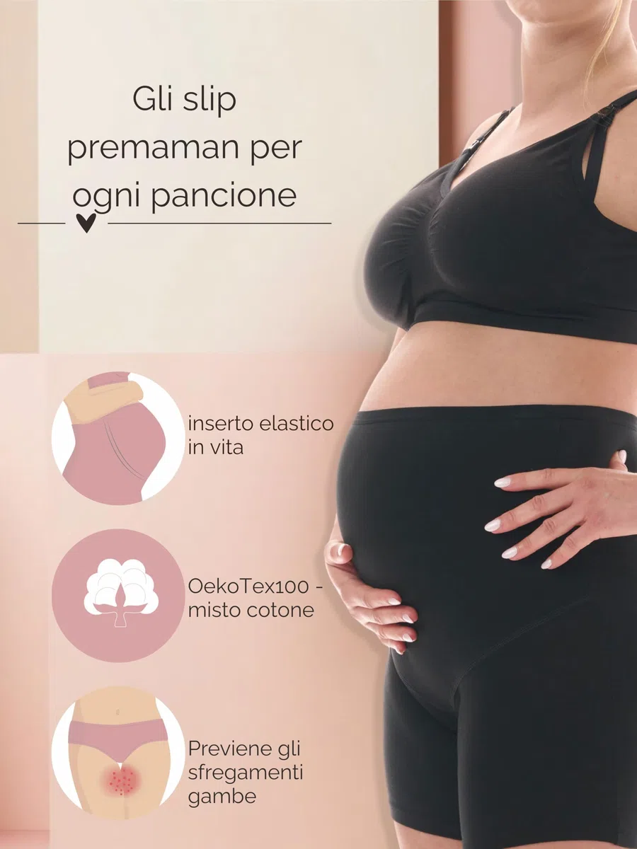 Herzmutter Mutande Gravidanza Cotone - Mutandine Premaman - Guaina maternità - Biancheria Intima Maternitá - Slip per Futura Mamma - 5000