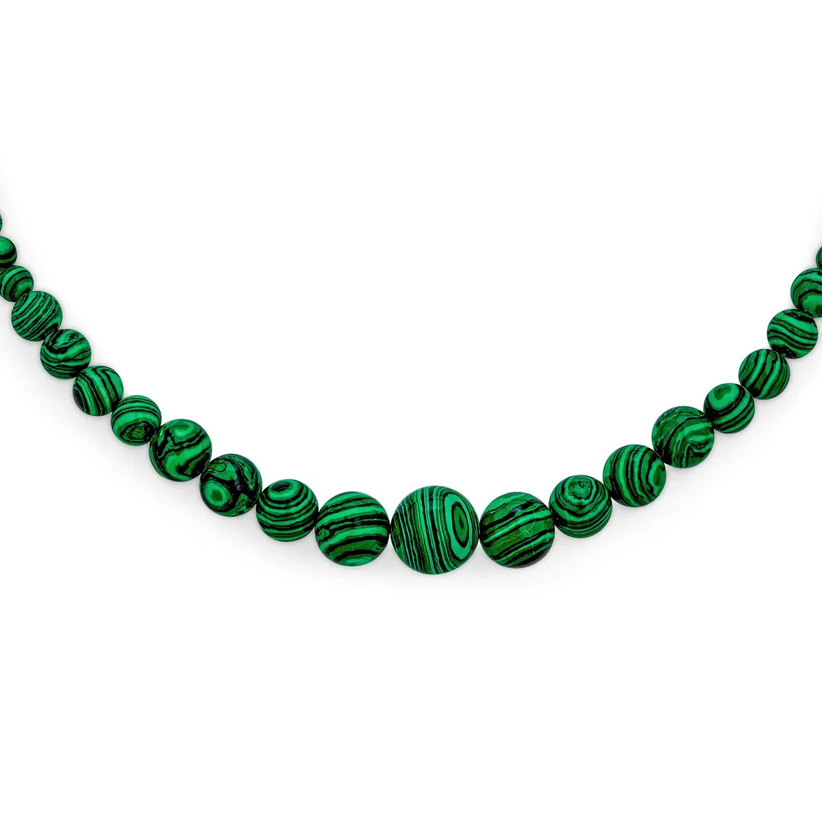 Bling Jewelry Collana Di Gioielli Per Donne Con Perline Rotonde Graduate Semplici Ed Eleganti Create Con Pietre Semipreziose Da 16-18 Pollici Pietra Da 12 A 16 MM