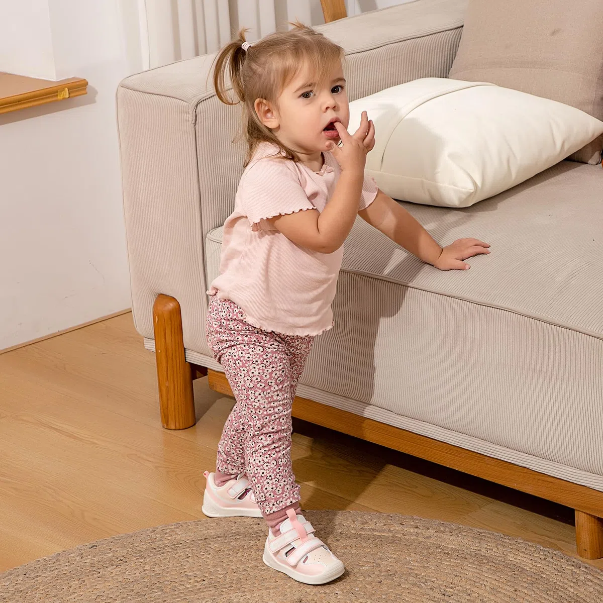 LACOFIA Sandali Neonata Scarpe Primi Passi Bimba Estive con Suola Gomma Antiscivolo